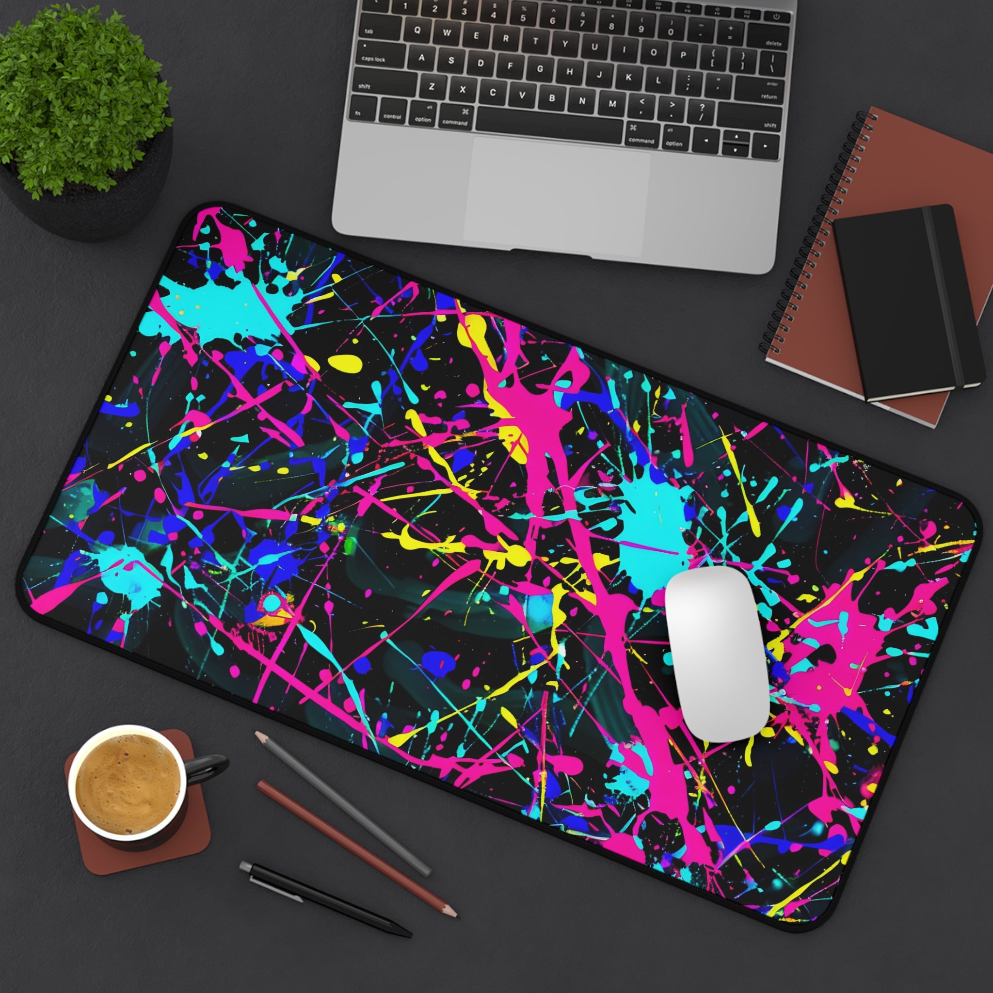 neon-abstract-paint-splatter-desk-mat-colorful-large-gaming-mouse-pad-colorful-work-from-home-desk-accessory-desk-blotter