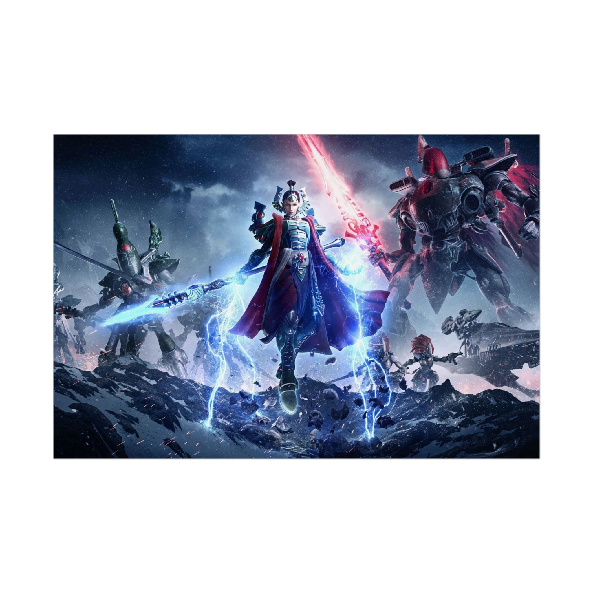 Warhammer 40K Dawn of War Poster Print — Rolled Wall Art for Gamers & Collectors, Space Marine Wall Art, Gaming Room Decor