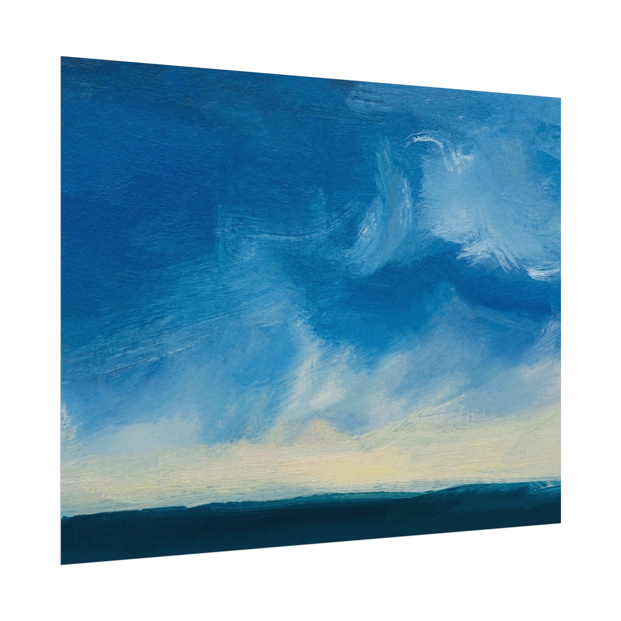 Blue Abstract Poster Print - Ocean and Sky, Home Decor, Office Wall Art, Gift for Art Lovers, Blue Room Decor, Abstract