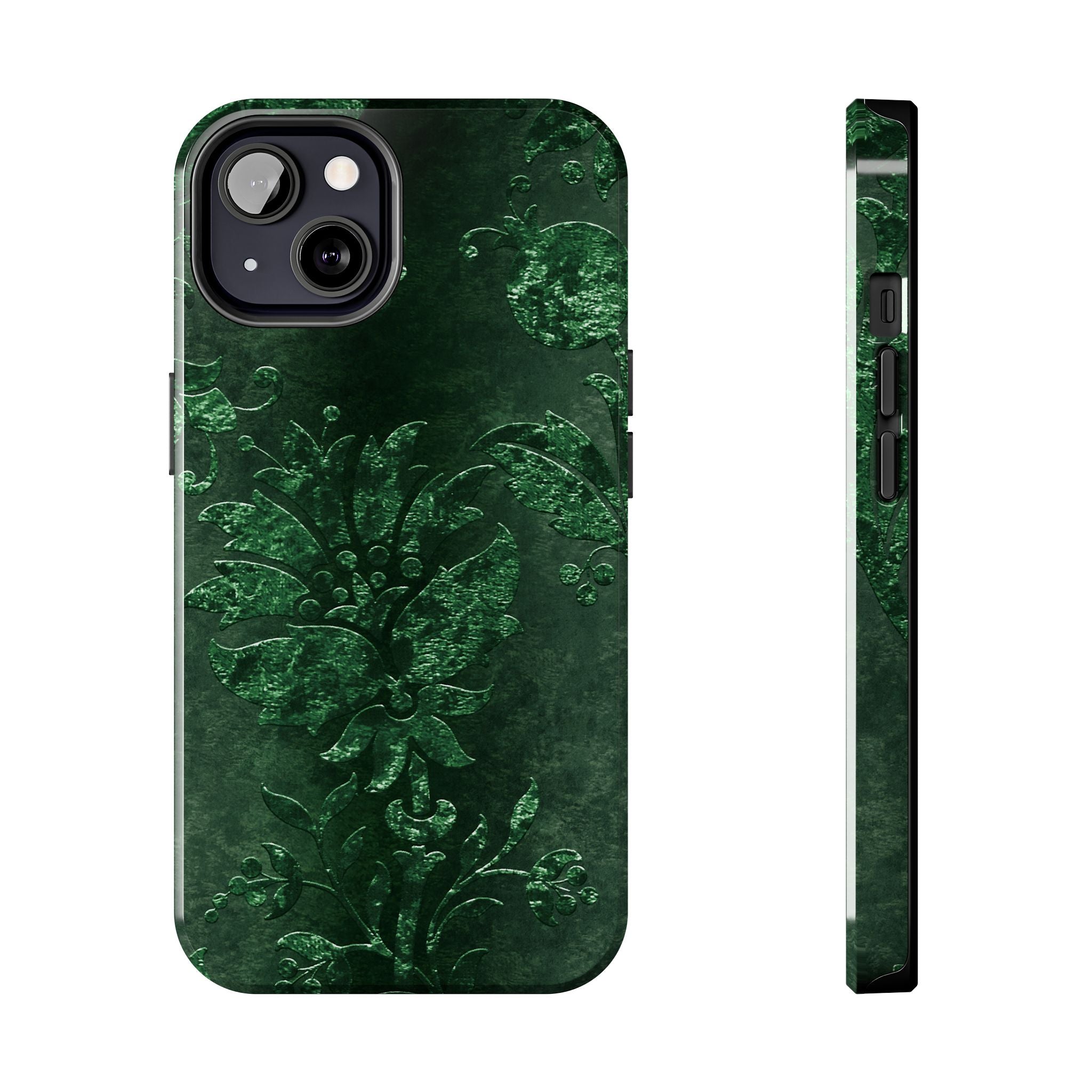 embossed-emerald-velvet-tough-iphone-case-protective-iphone-cover-heavy-duty-iphone-case-rugged-phone-case-durable-smartphone