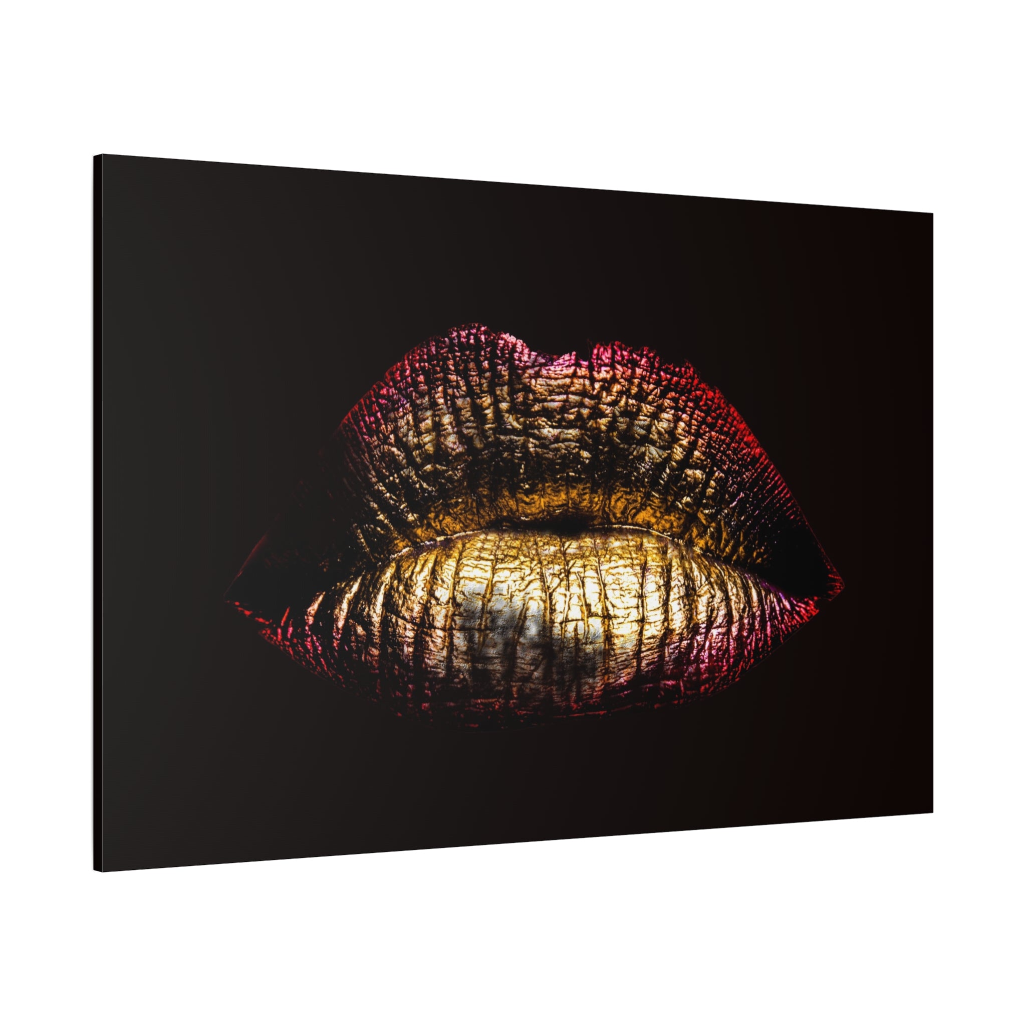 canvas-print-female-art-makeup-glamour-metallic-bronze-lip-contour-stretched-matte-wall-art-poster-home-decor-gift-for-her-be