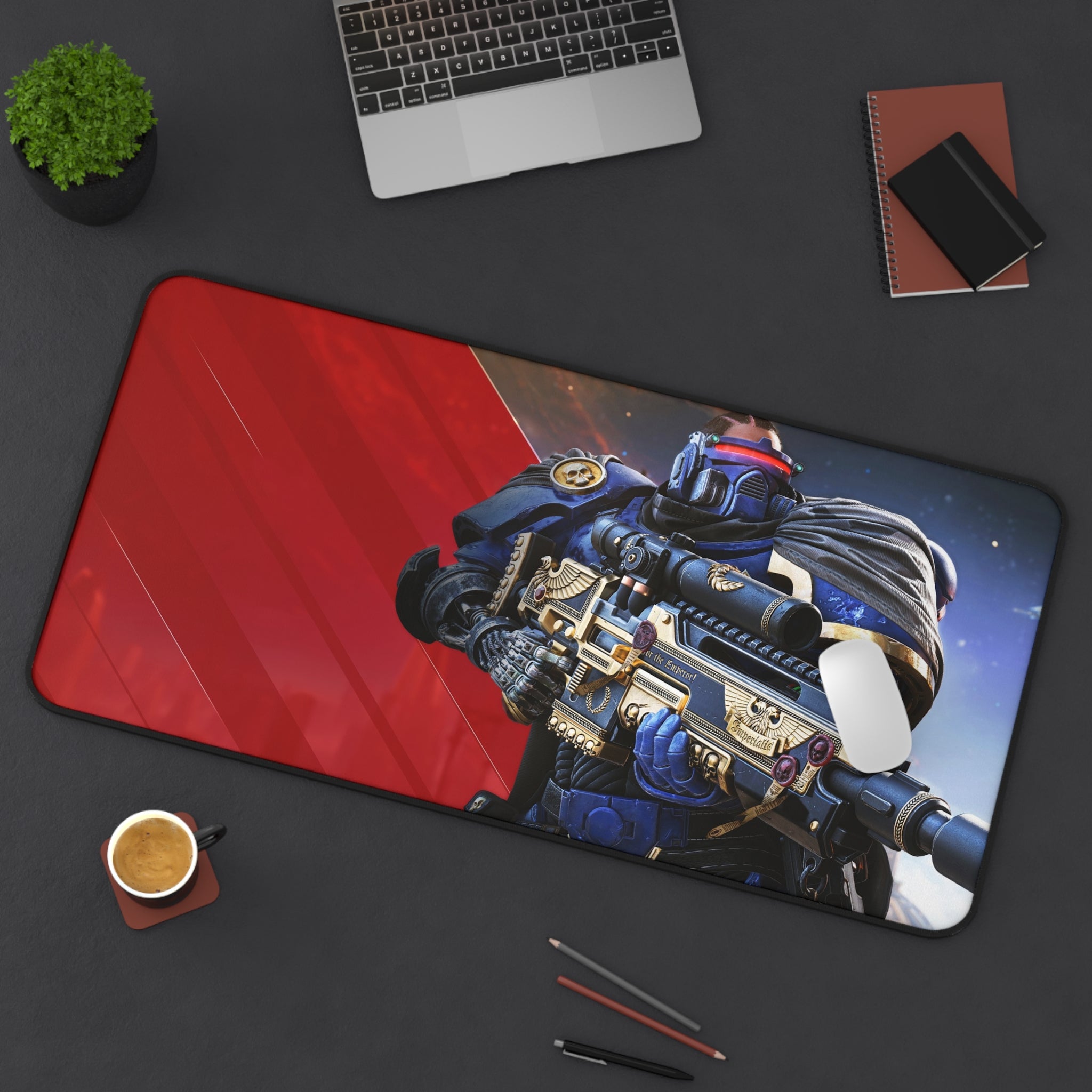 Warhammer 40k Space Marine 2 Tactical Sniper, Gaming Mouse Pad - XL Desk Mat & Extended Desk Pad for Wargaming, Gamer Gift