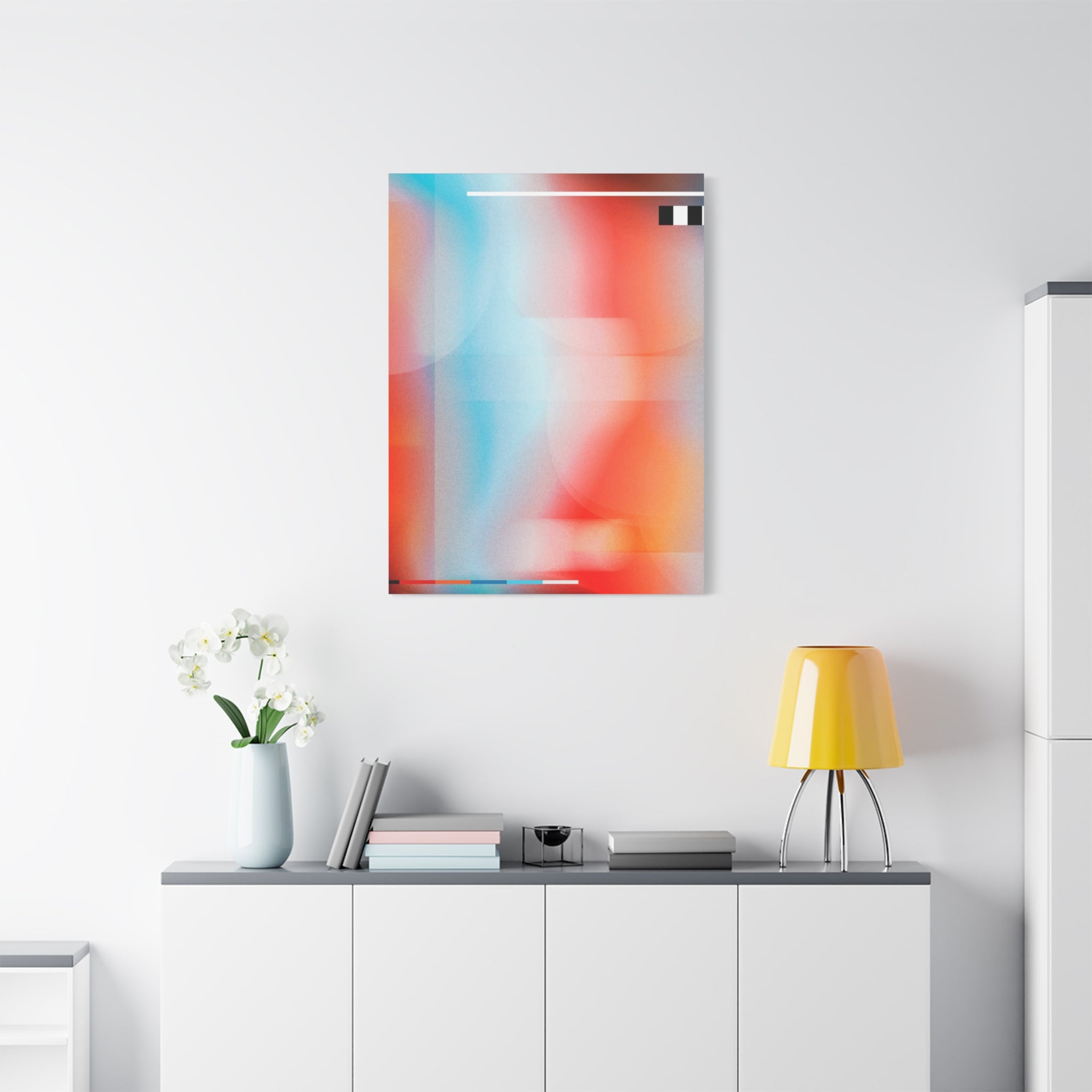 canvas-print-abstract-orange-retro-colorful-home-decor-wall-art-stretched-matte-canvas-living-room-decor-unique-gift-idea