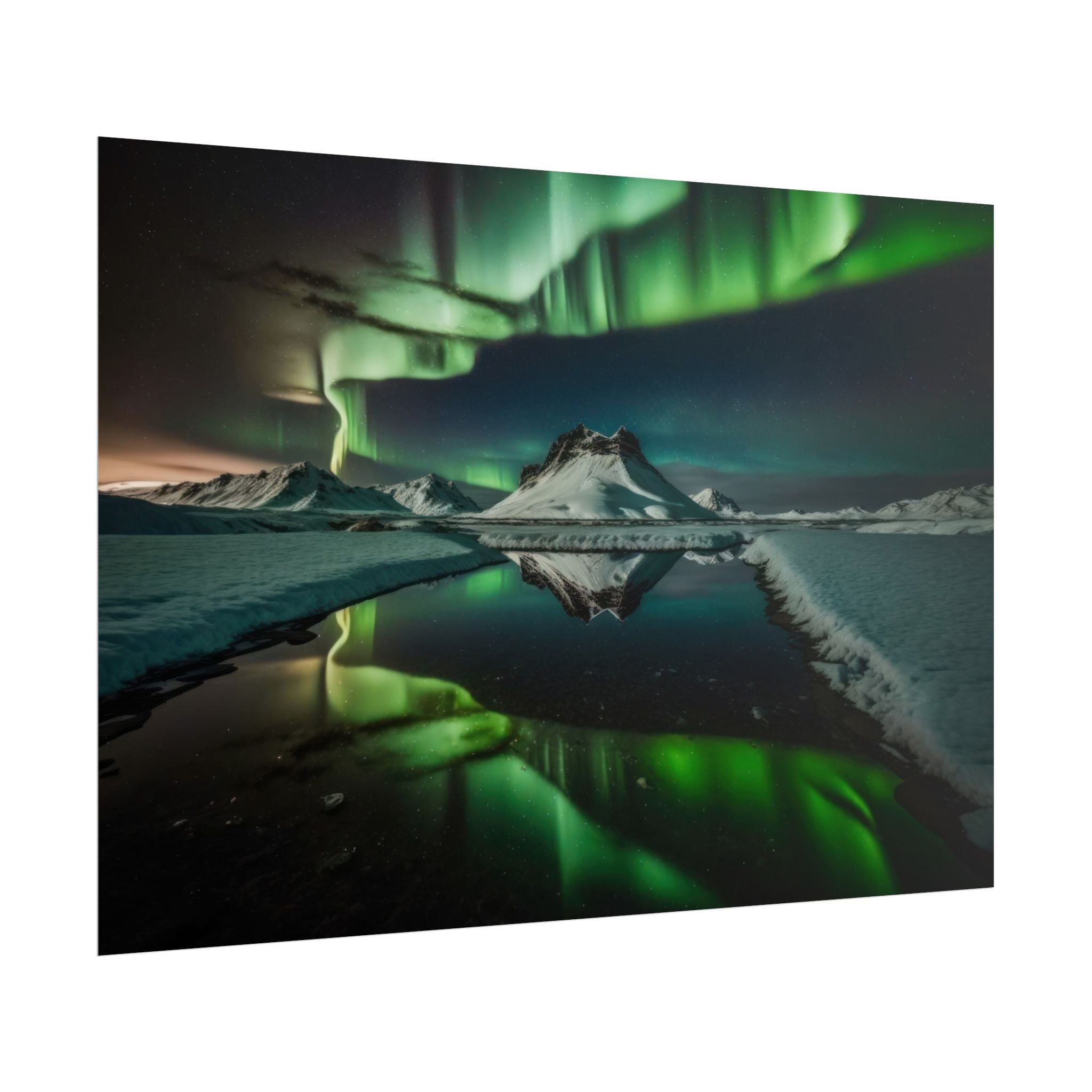 Aurora Borealis Poster Wall Art Print, Scenery Northern Lights,  Home Decor, Starry Night Photography, Housewarming Gifts