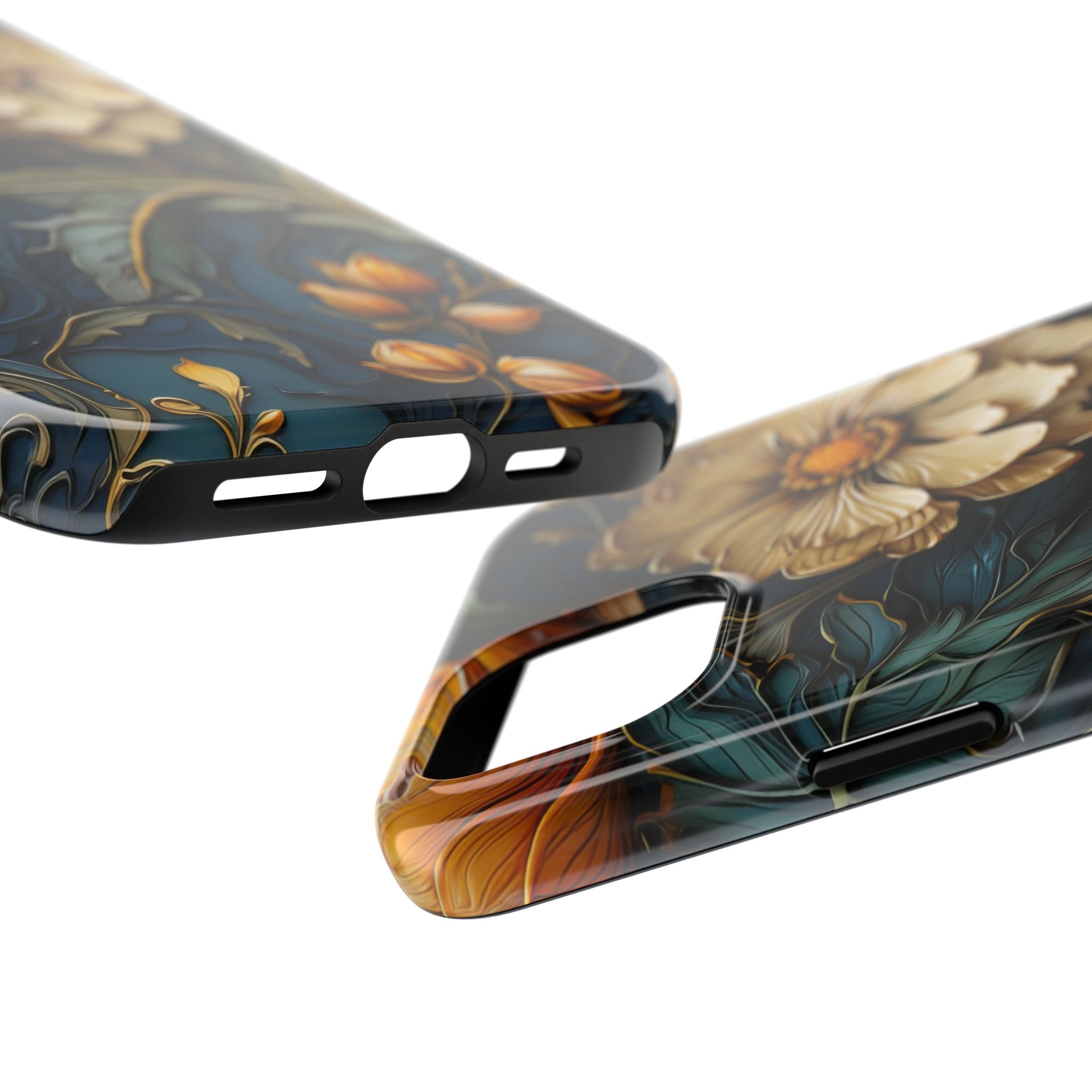 textured-art-nouveau-floral-tough-phone-case-cottagecore-iphone-case-unique-floral-phone-cover-vintage-style-iphone-case-prot