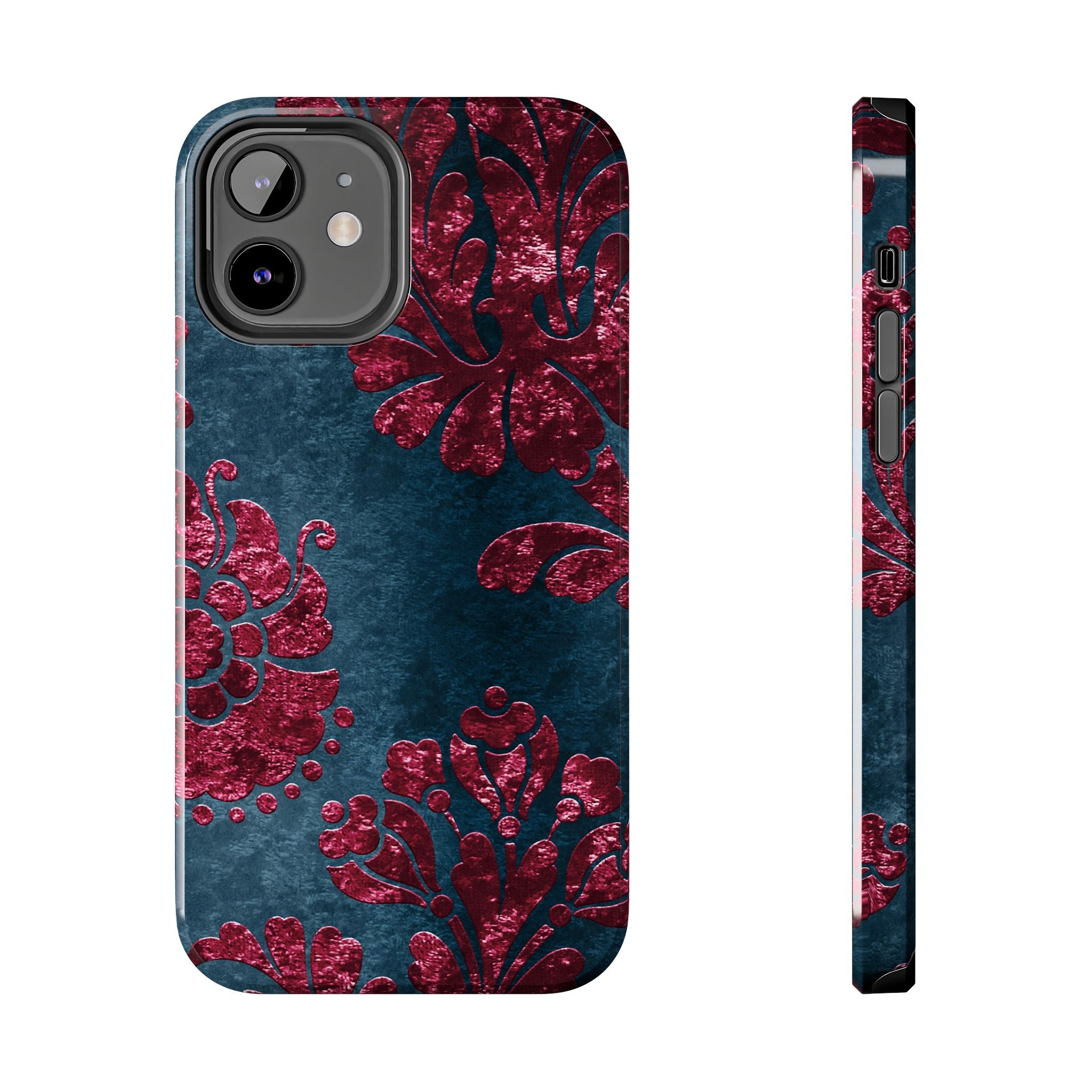 embossed-burgundy-velvet-tough-iphone-case-protective-iphone-cover-heavy-duty-iphone-case-rugged-phone-case-durable-smartphon