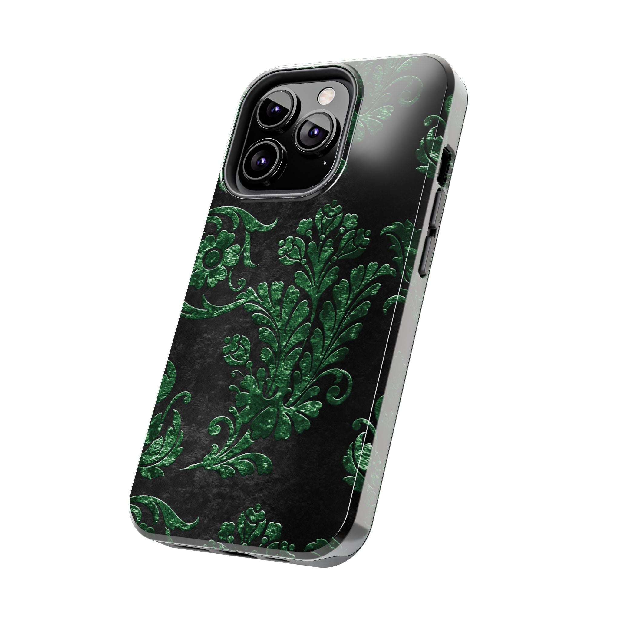 embossed-emerald-velvet-tough-iphone-case-protective-iphone-cover-heavy-duty-iphone-case-rugged-phone-case-durable-smartphone