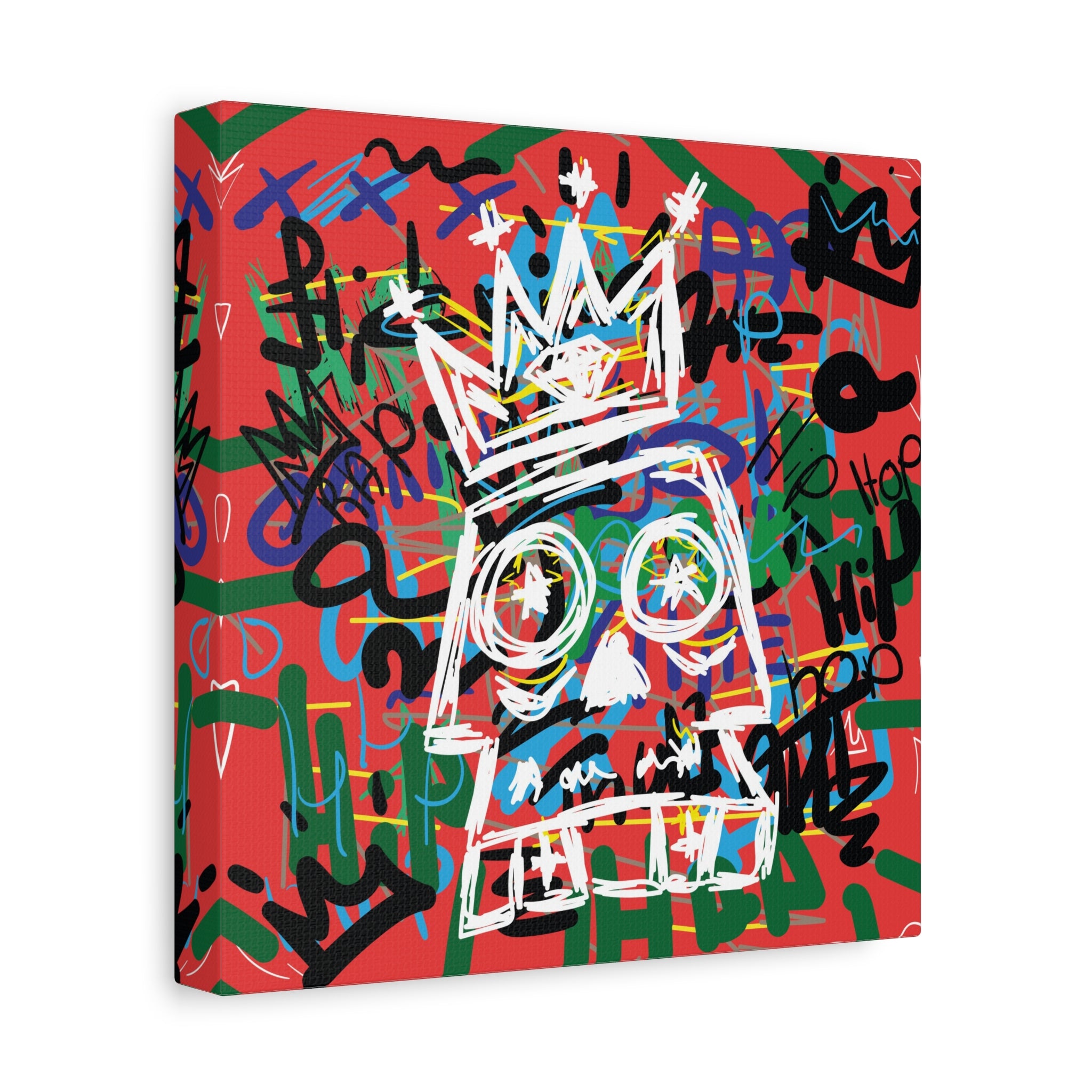 canvas-print-skull-with-crown-hip-hop-doodle-living-room-decor-graffiti-art-wall-art-poster-home-decoration-unique-gift