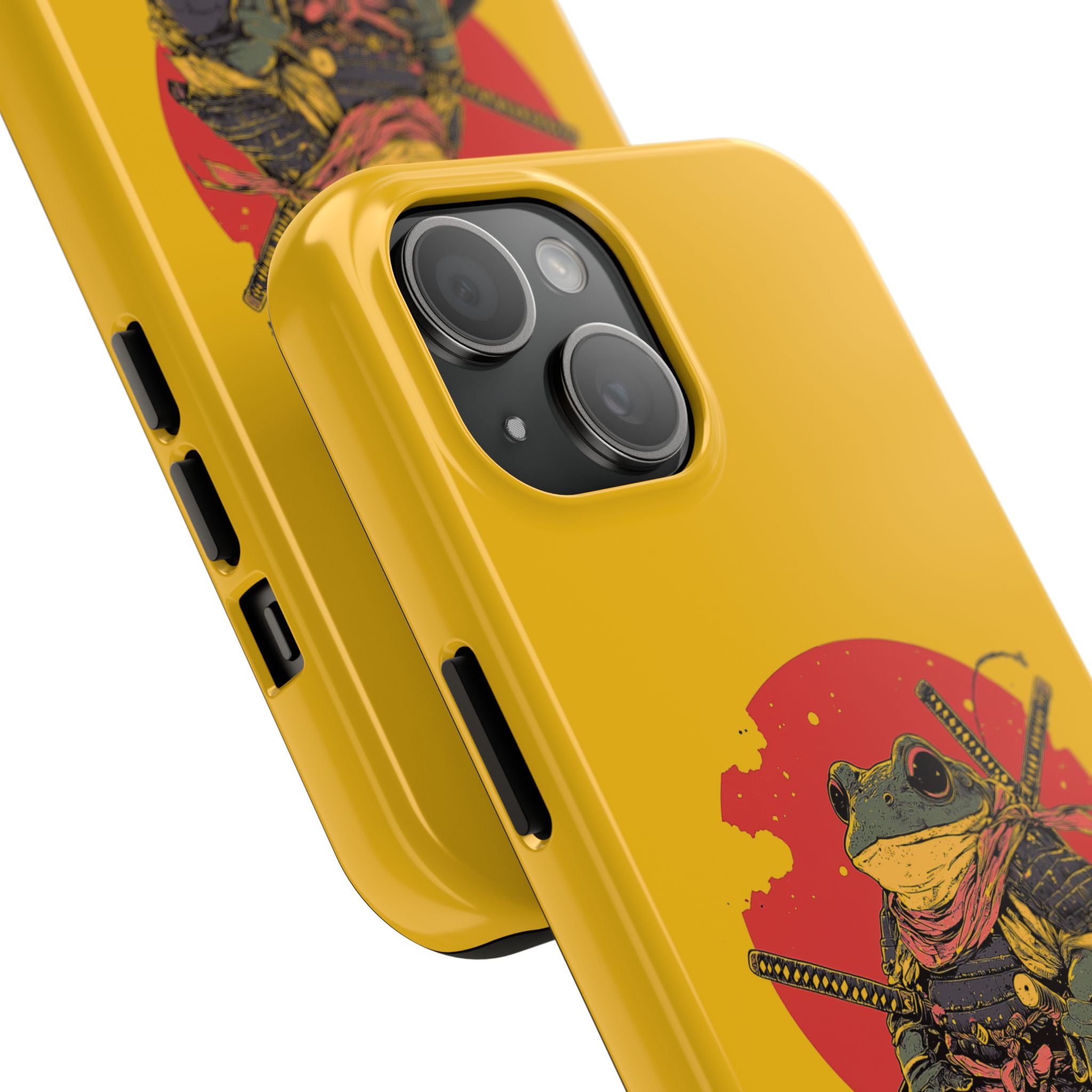 retro-vintage-ninja-frog-iphone-tough-case-red-sun-japanese-samurai-frog-design-ninja-warrior-yellow-iphone-hard-cover