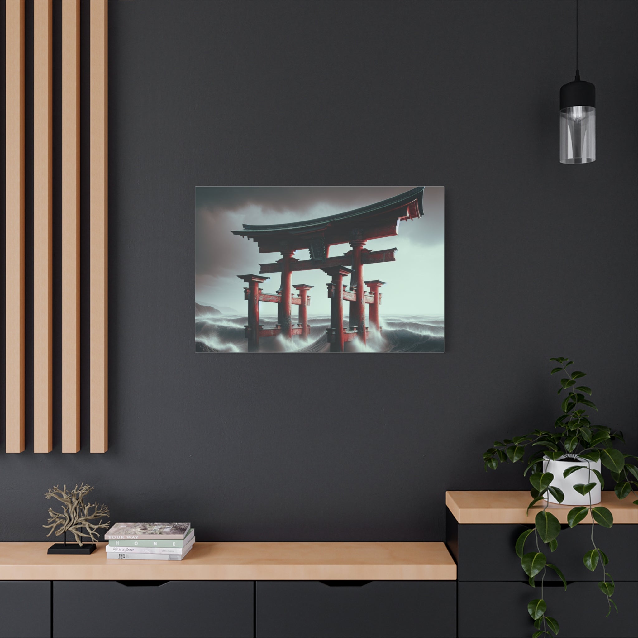 canvas-art-japanese-torri-gate-geisha-wall-decor-matte-stretched-artwork-home-decoration-asian-inspired-painting-oriental-roo