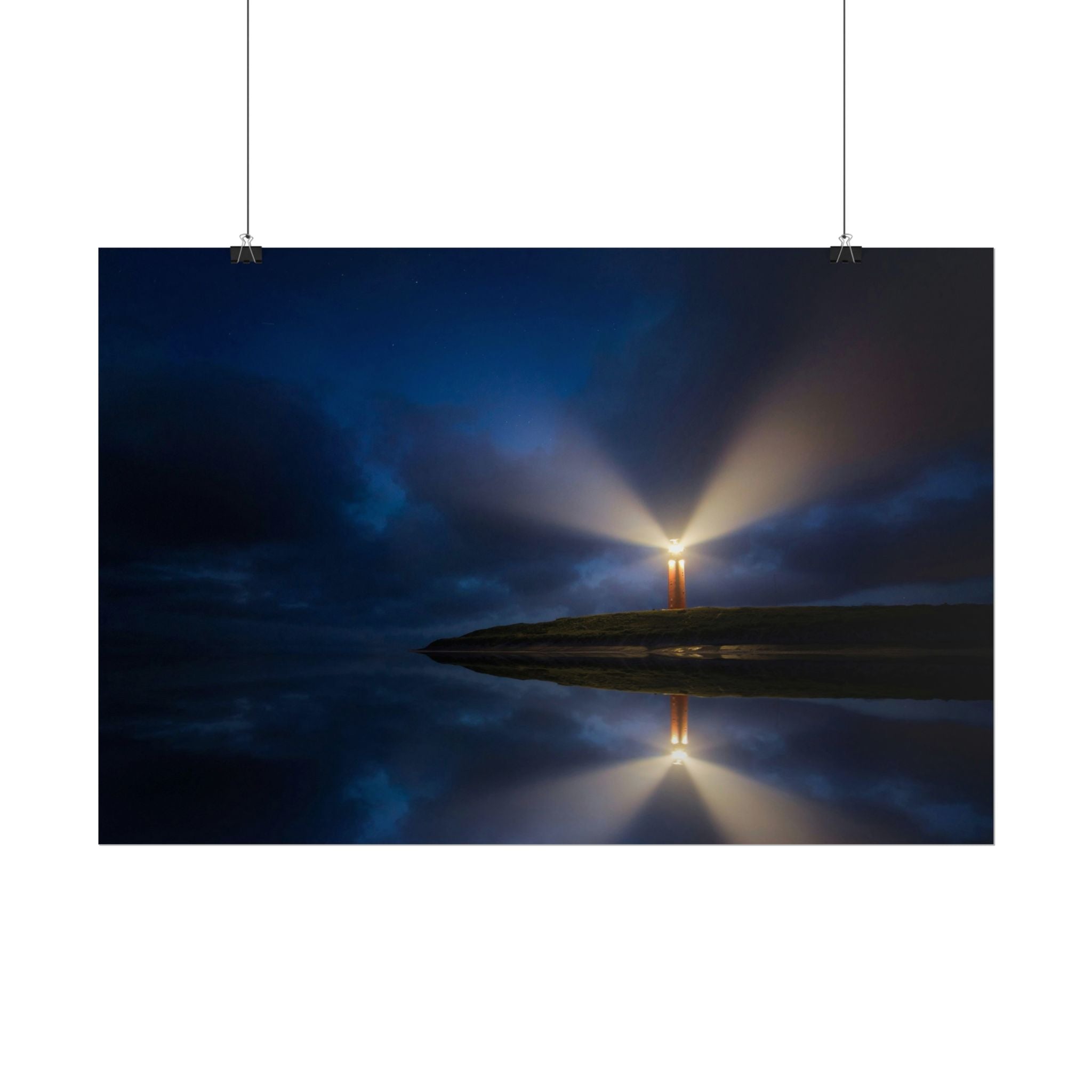 lighthouse-on-rock-poster-wall-art-coastal-wall-decor-nautical-decor-beach-house-decoration-seaside-wall