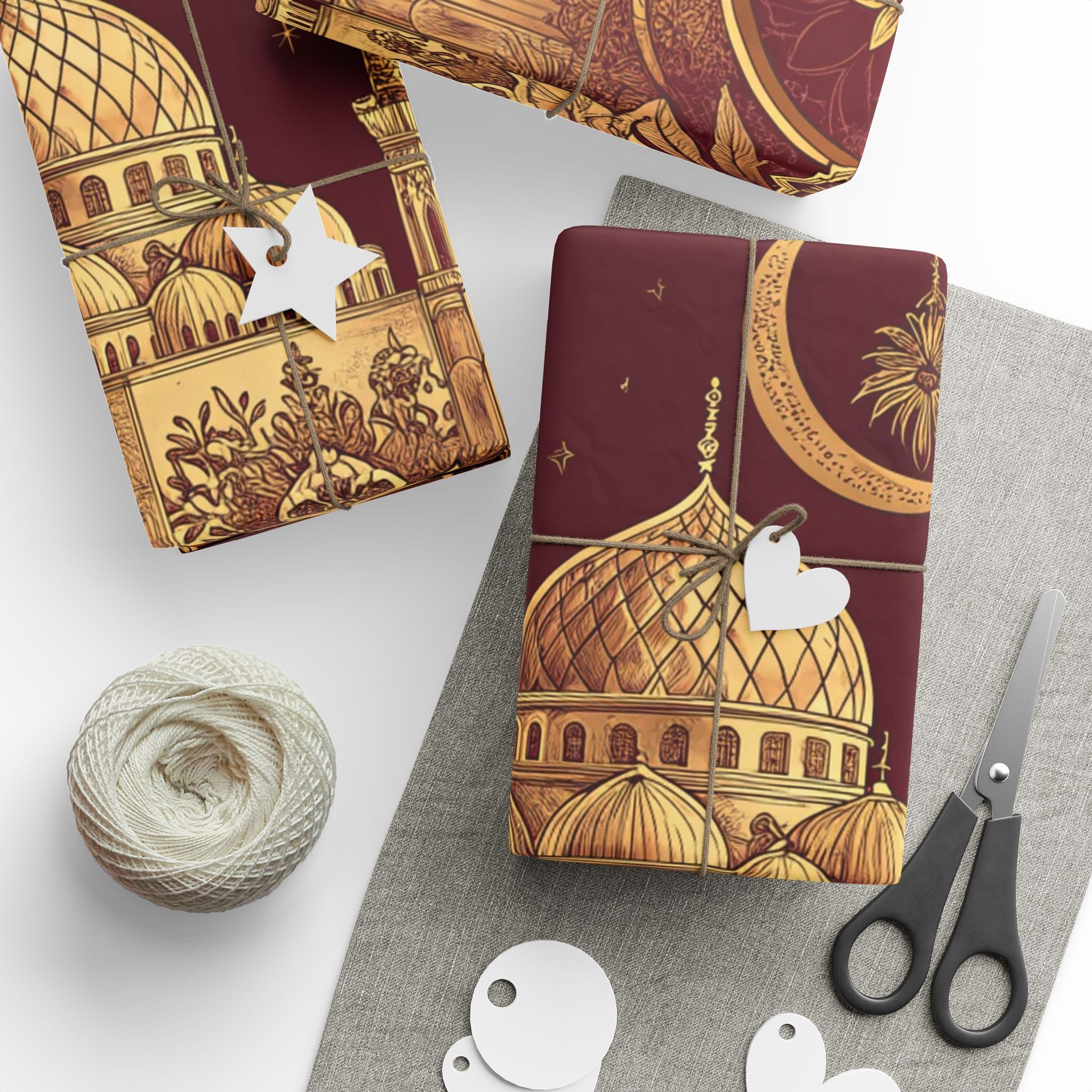 ramadan-night-wrapping-papers-islamic-celestial-gift-wrap-mosque-silhouette-eid-holiday-supplies-festive-present-packaging-re