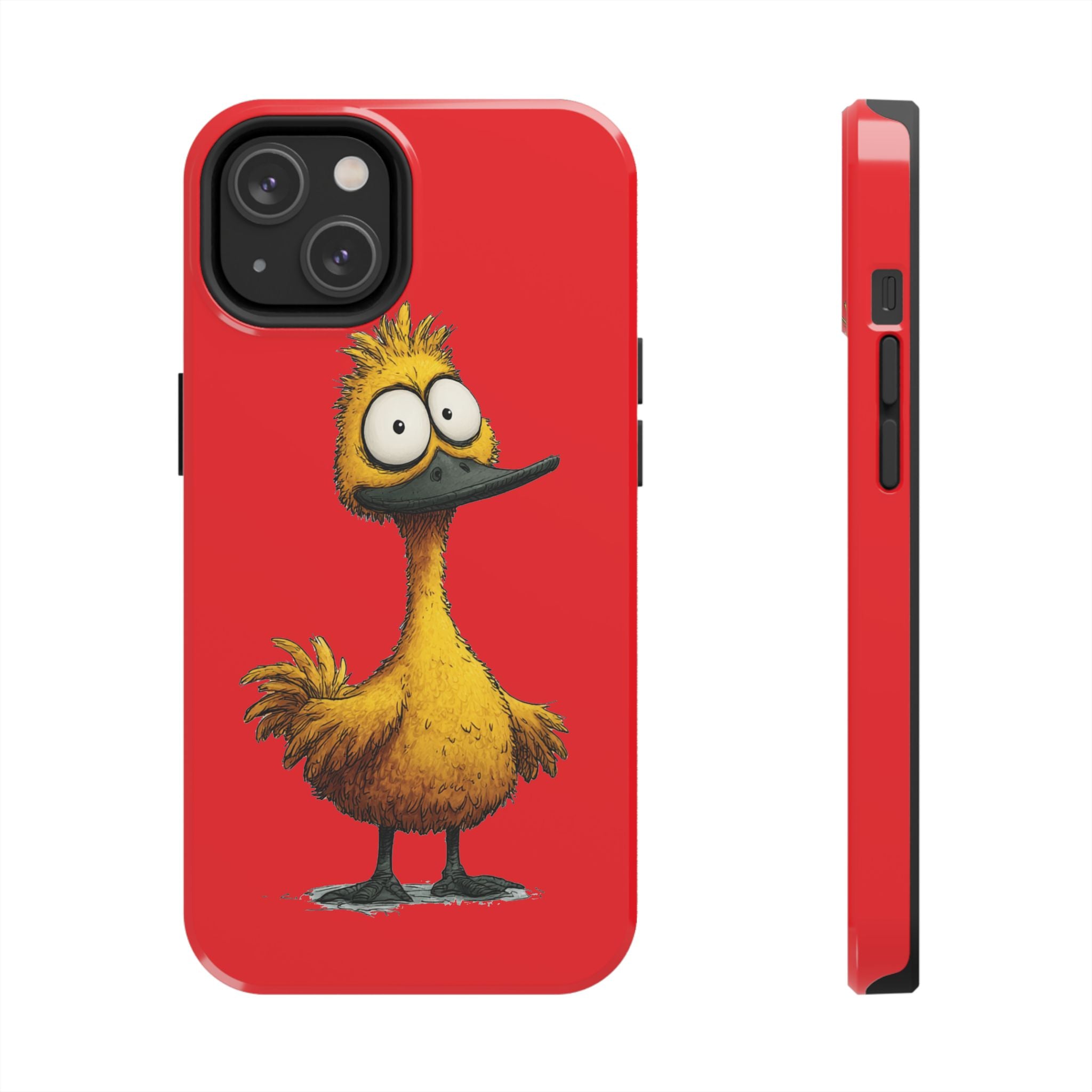 Quirky Funny Duck iPhone Tough Case - Kawaii Animal Phone Cover - Protective Phone Cover - Yellow iPhone Case