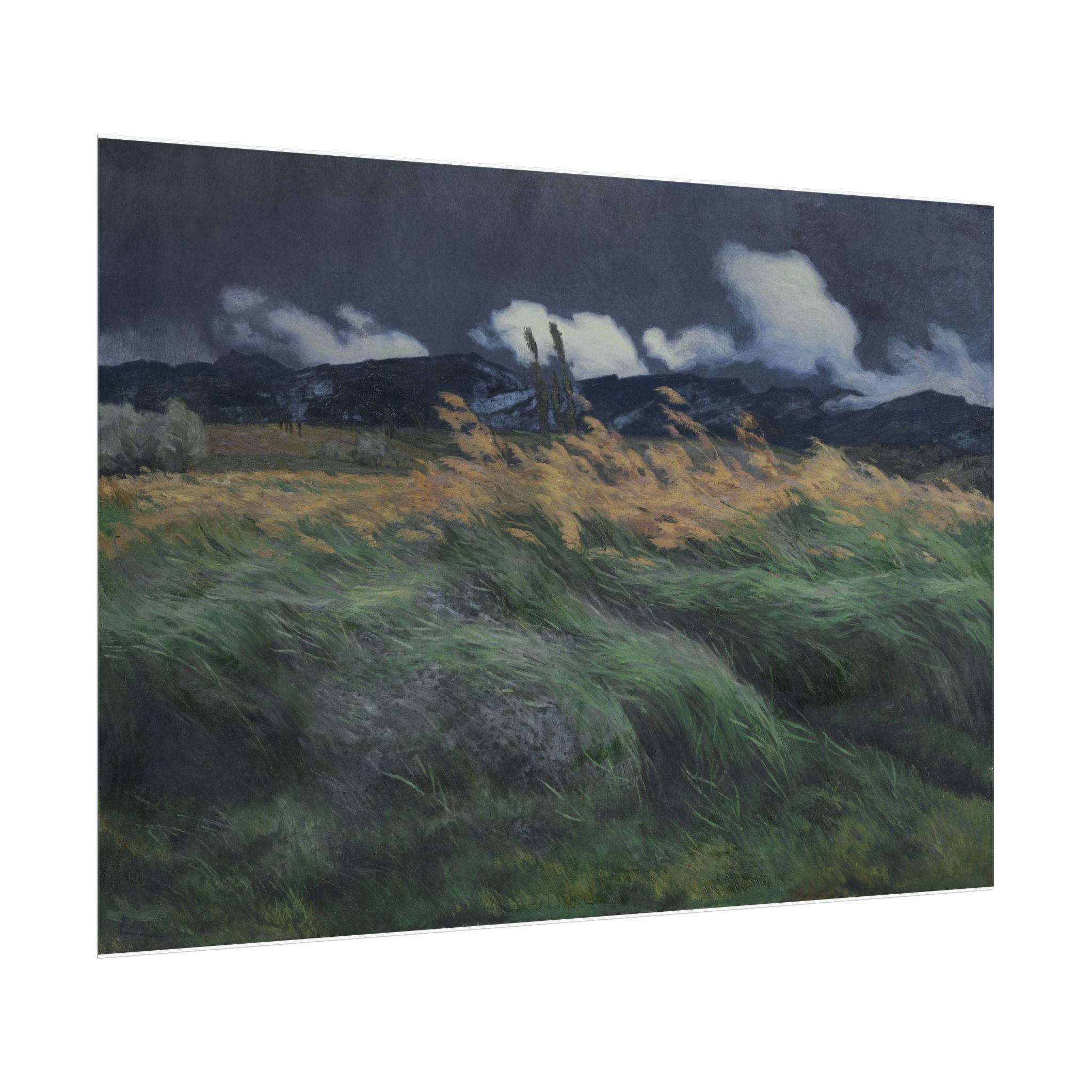 Louis Patru Poster Print, Fields Art Print, Fields Landscape Painting, Rustic Canvas Wall Art, Farmhouse Wall Decor, Landscape Print