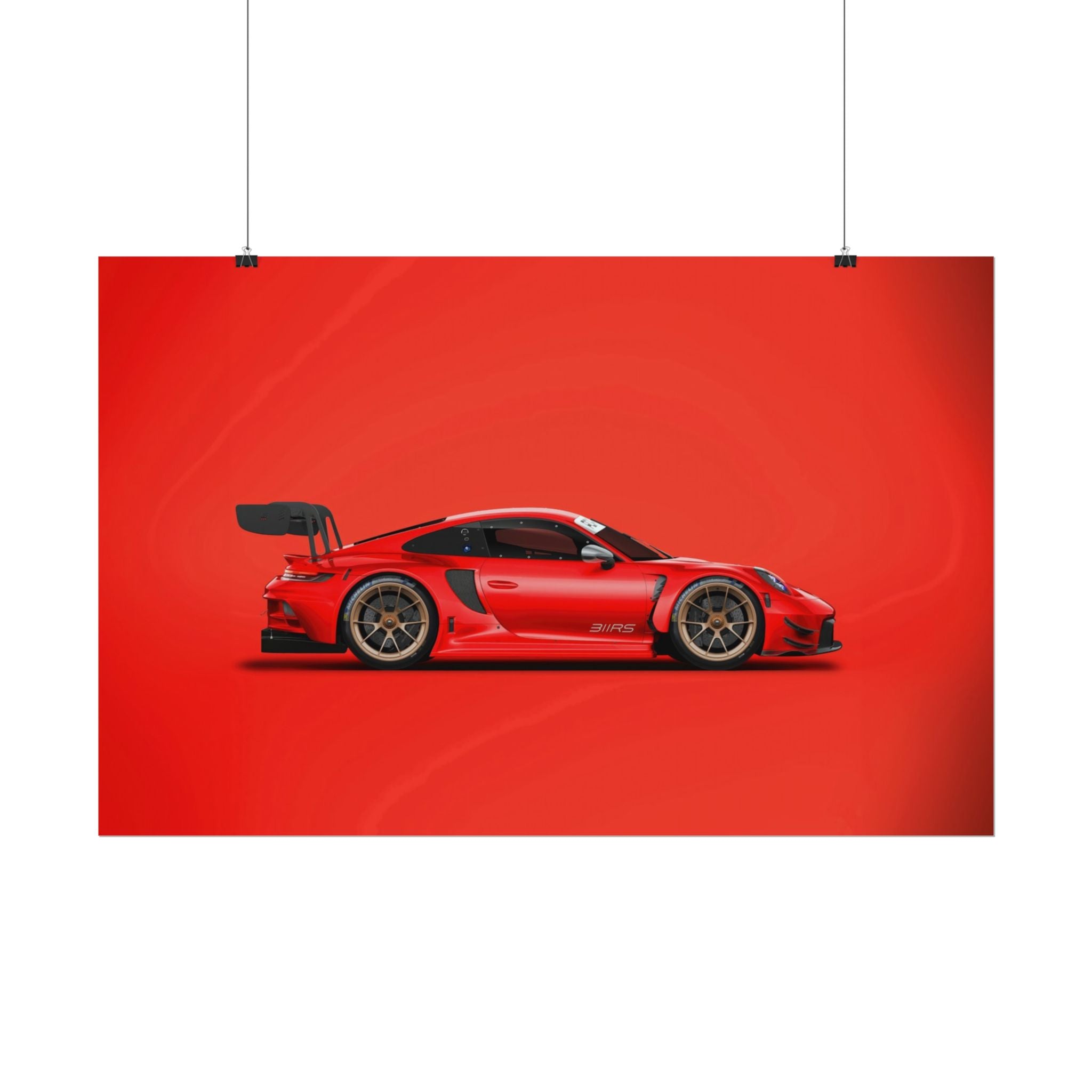 poster-print-wall-art-porsche-911-red-gt3r-red-supercar-poster-porsche-decor-rolled-poster-wall-art-hypercars-wall-decor