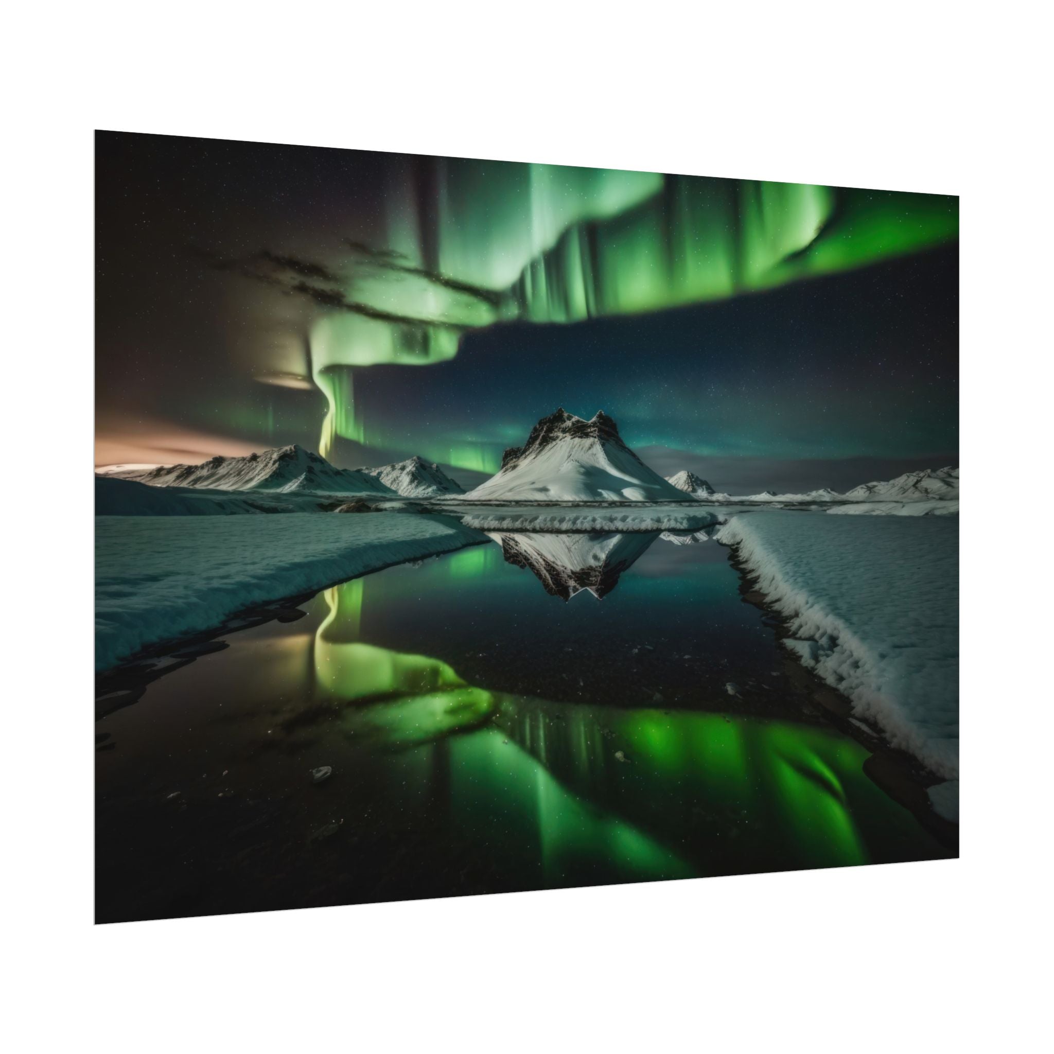 Aurora Borealis Poster Wall Art Print, Scenery Northern Lights,  Home Decor, Starry Night Photography, Housewarming Gifts