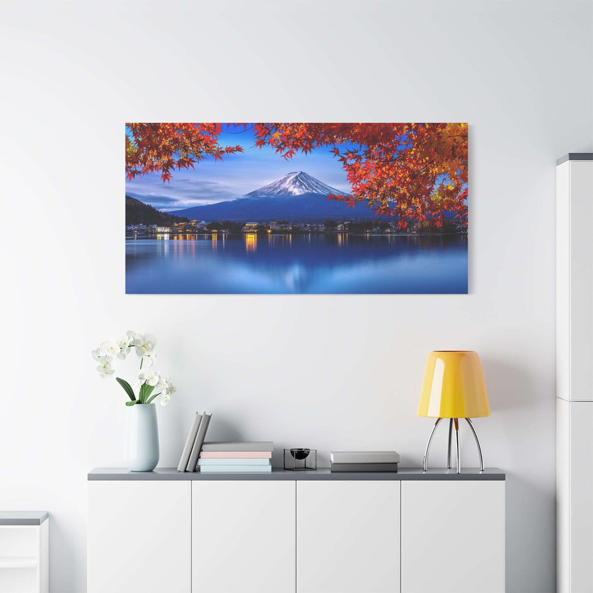mount-fuji-canvas-wall-art-japan-nature-park-autumn-lake-print-matte-stretched-canvas-home-decor-gift-room-decor-japanese