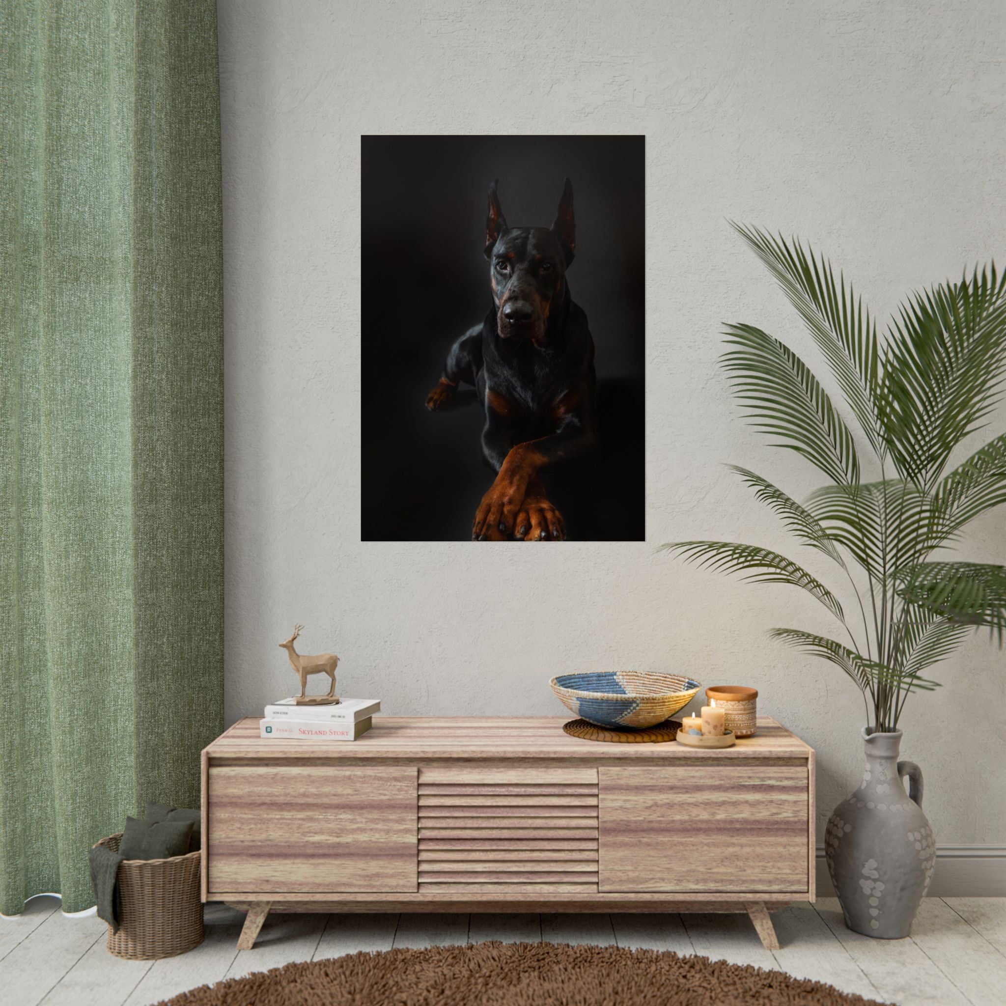doberman-pincher-poster-print-rolled-posters-wall-art-home-decor-dog-lover-gift-animal-art-room-decoration