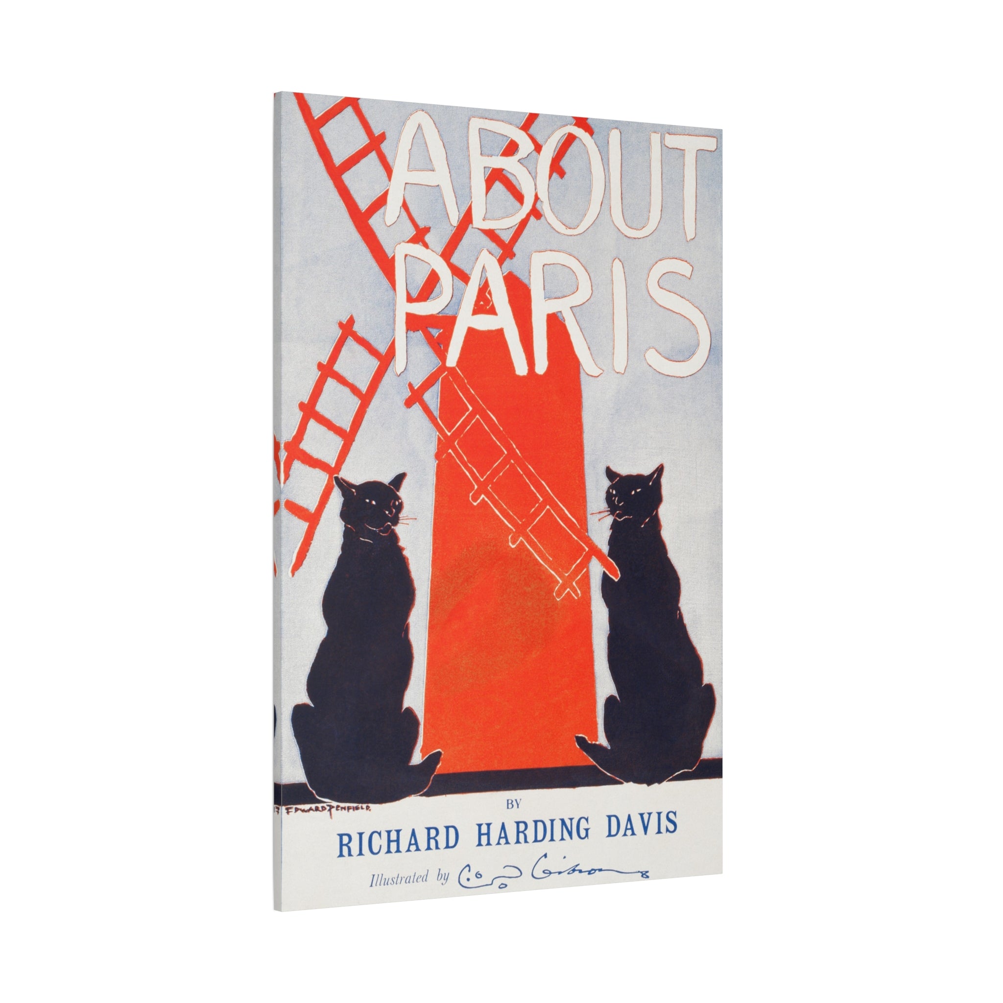 canvas-print-paris-decor-by-edward-penfield-matte-stretched-canvas-black-cats-living-room-home-decor-parisian-illustration