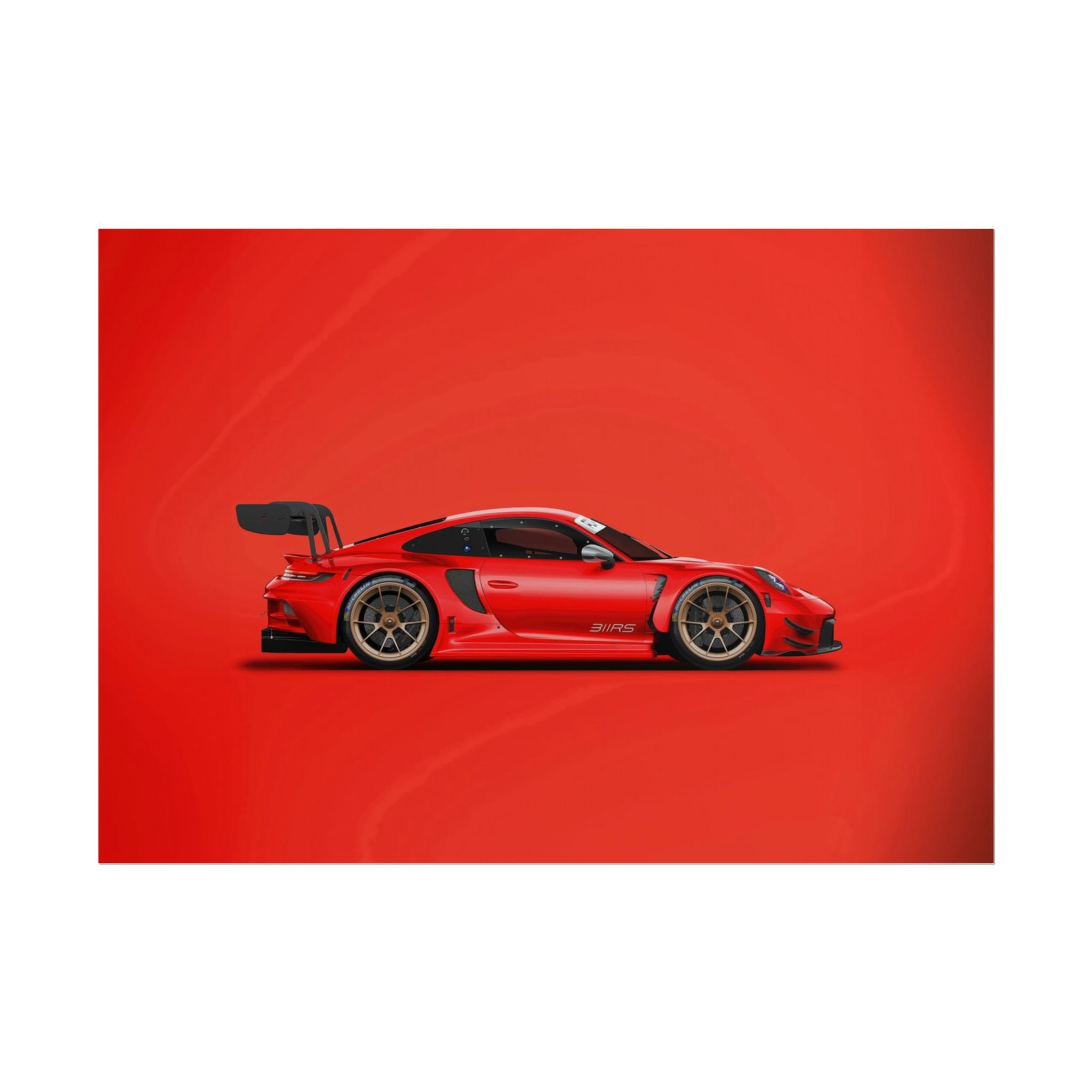 poster-print-wall-art-porsche-911-red-gt3r-red-supercar-poster-porsche-decor-rolled-poster-wall-art-hypercars-wall-decor