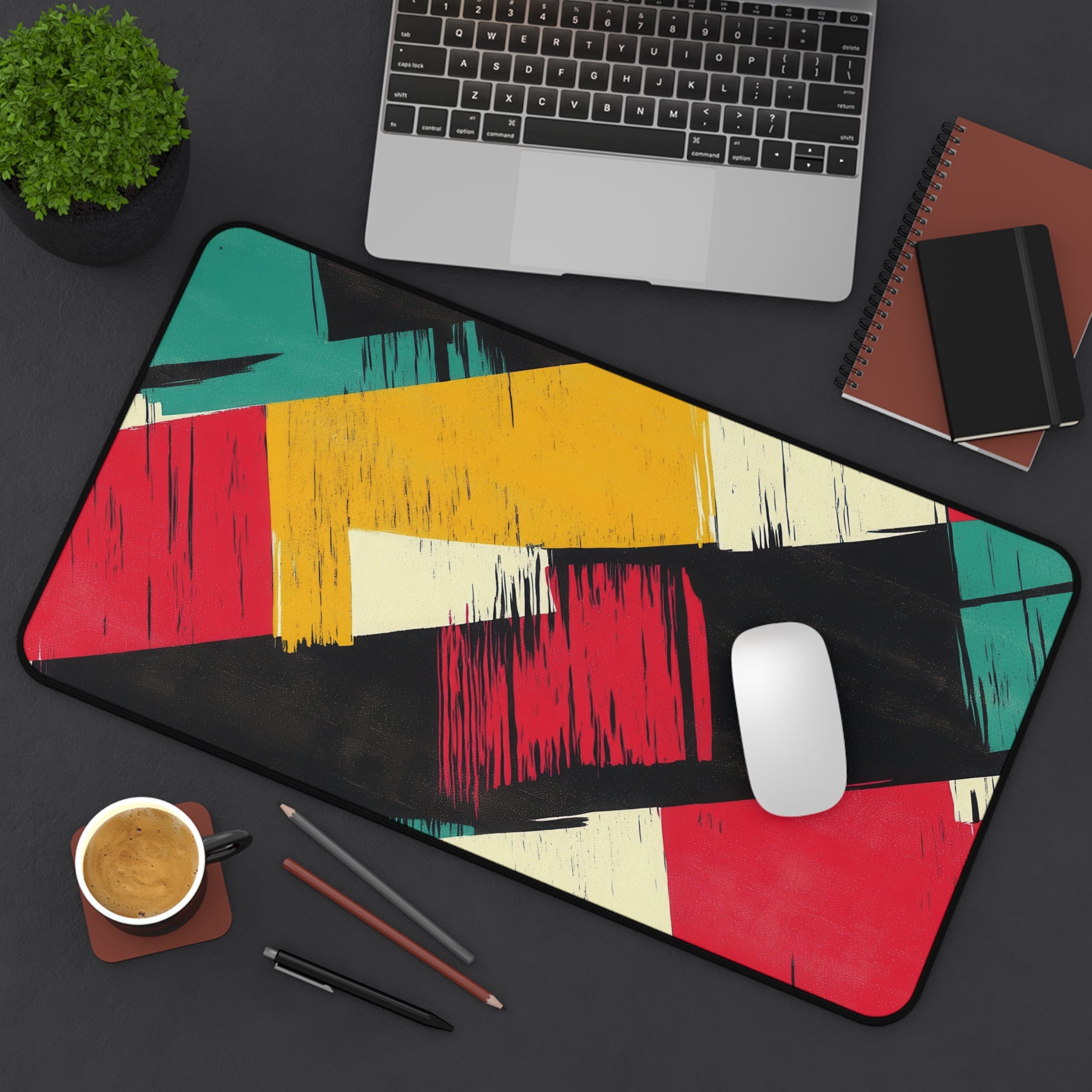 retro-vintage-vibrant-multicolor-desk-pad-abstract-mouse-pad-colorful-desk-mat-abstract-artisan-desk-mat-bright-mousepad