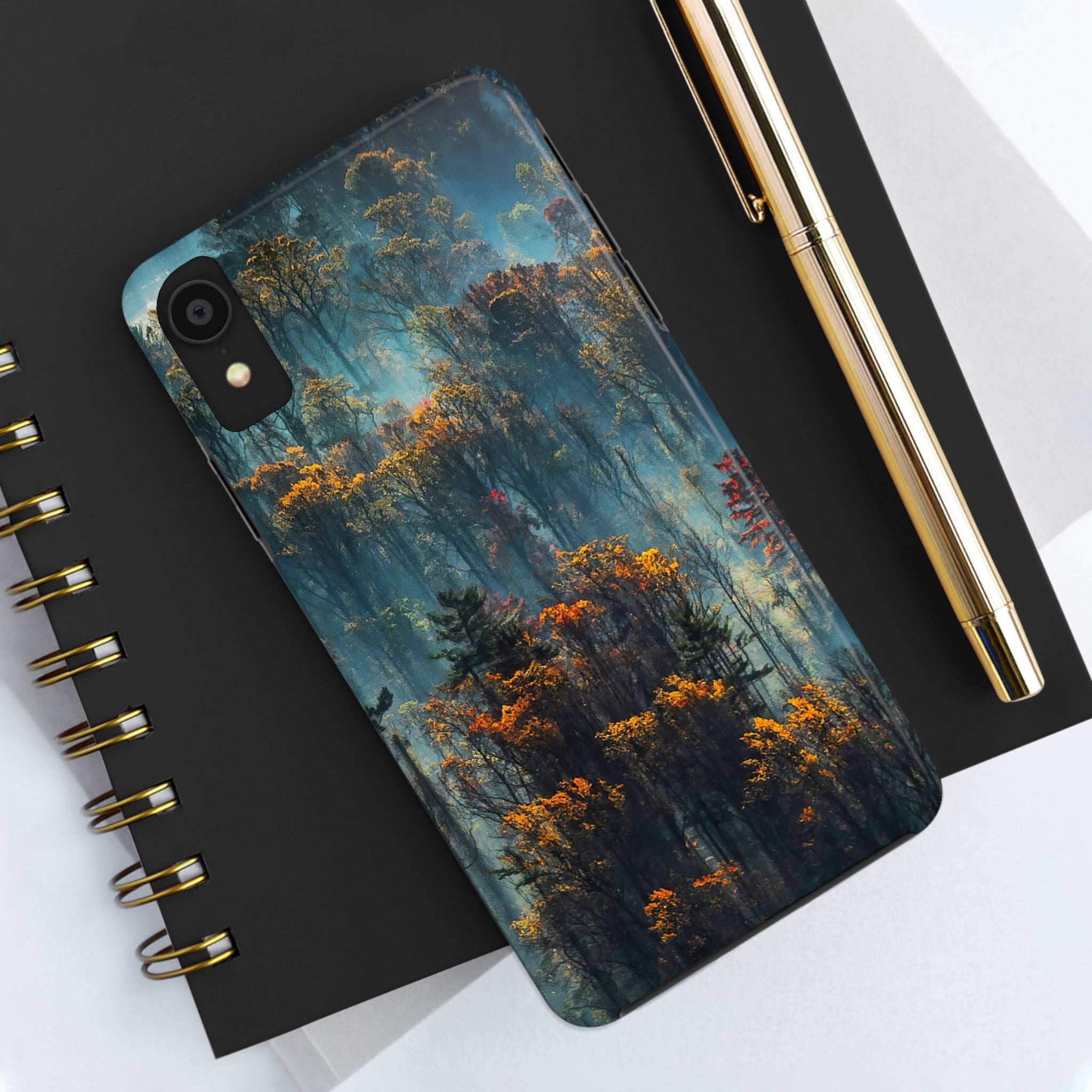 iphone-tough-case-misty-forrest-foggy-fall-iphone-covers-protective-smartphone-cover-nature-lover-gift-adventure-accessory