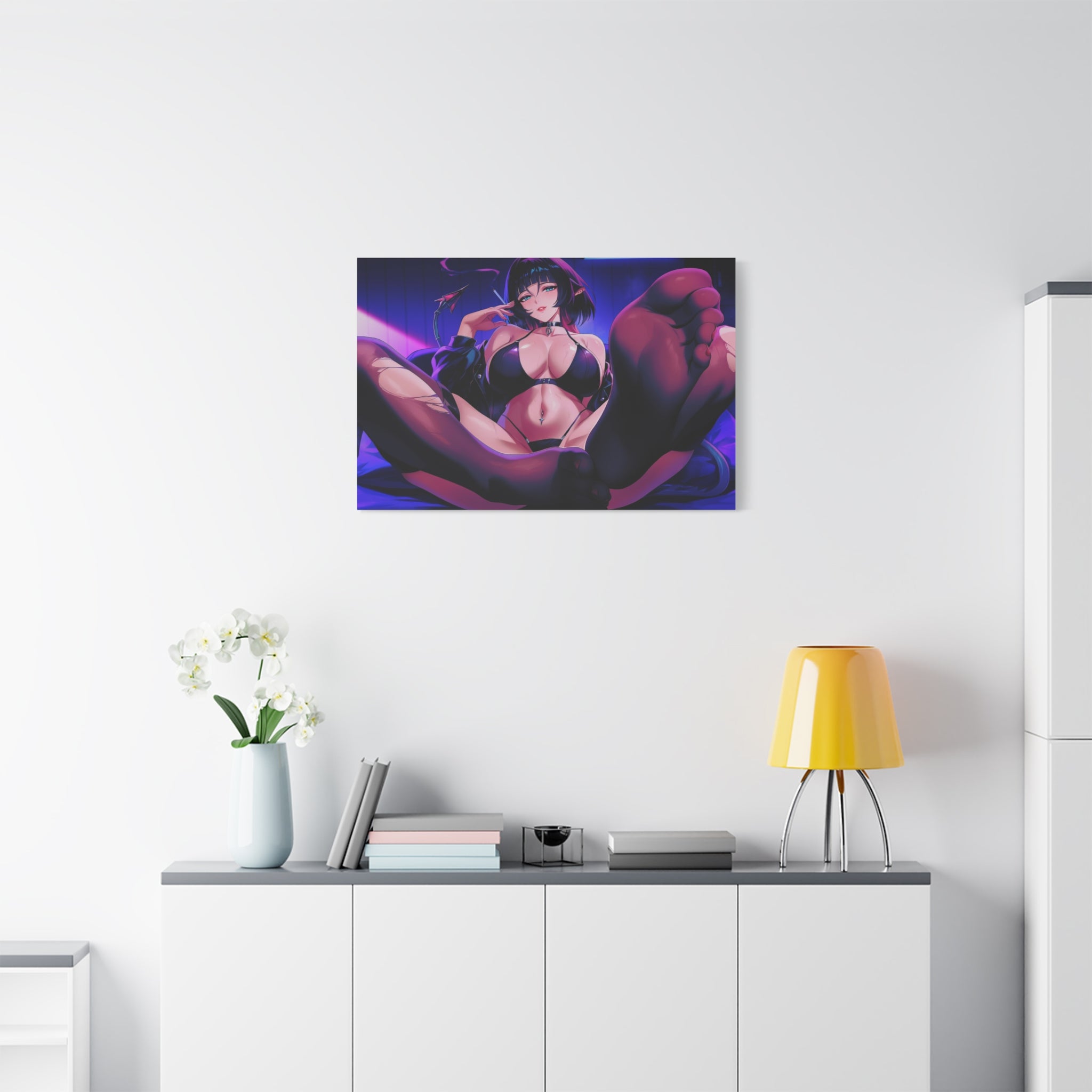beautiful-sexy-anime-girl-canvas-print-matte-canvas-wall-art-anime-lover-foot-home-decor-anime-girl-poster