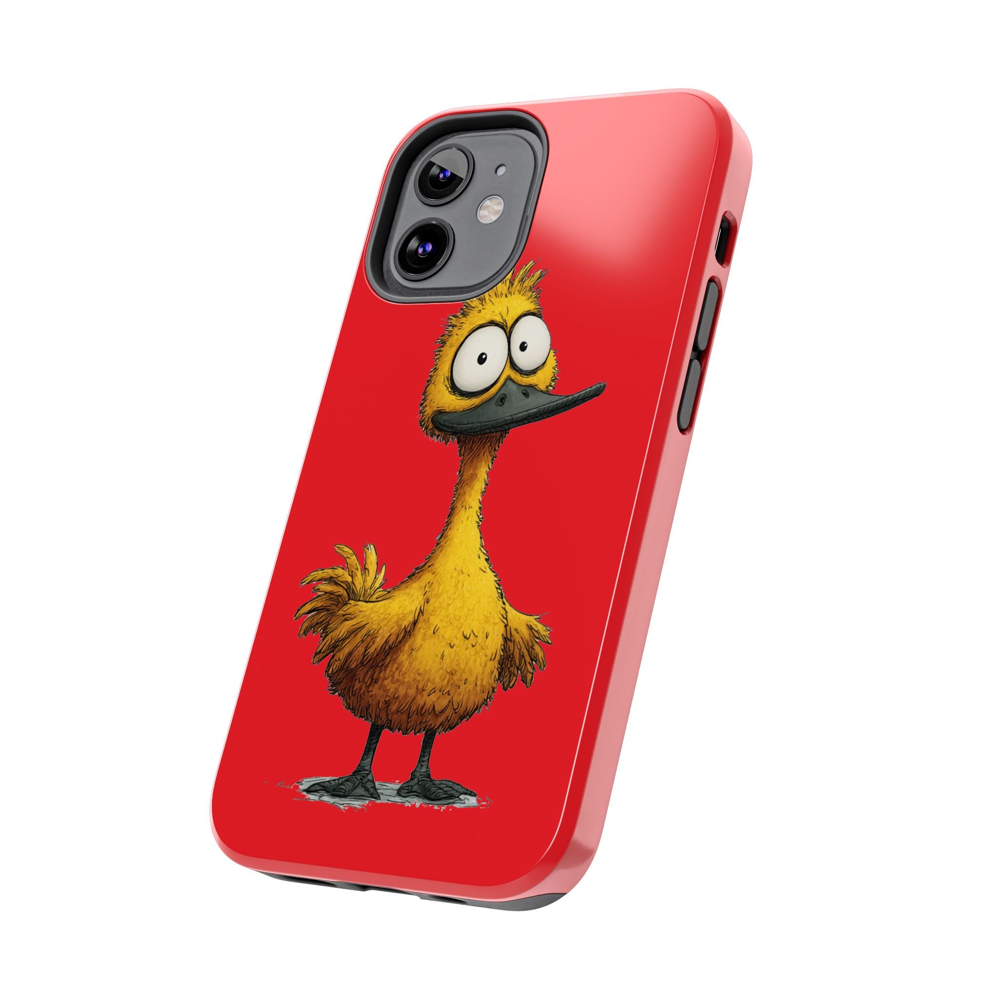 Quirky Funny Duck iPhone Tough Case - Kawaii Animal Phone Cover - Protective Phone Cover - Yellow iPhone Case