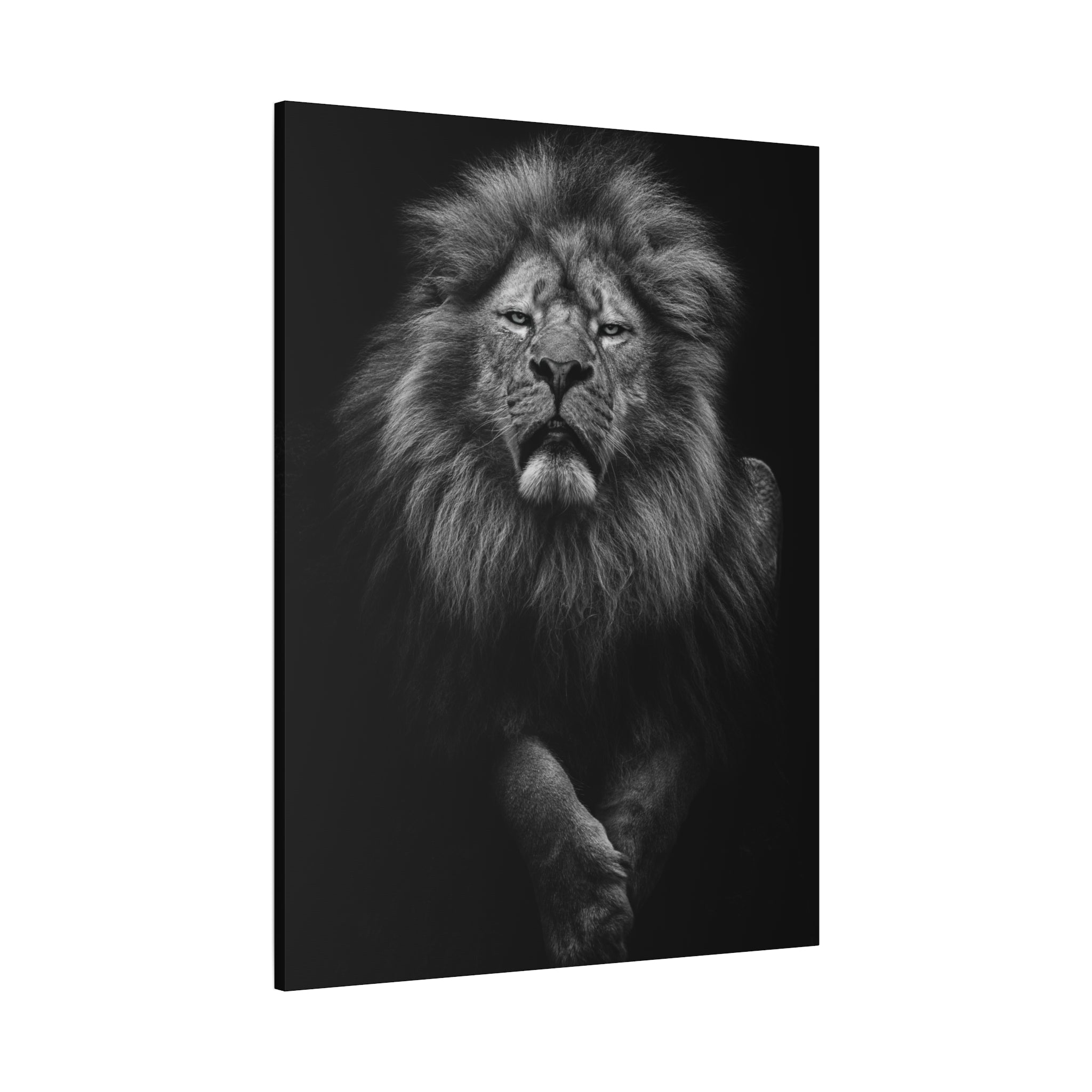 canvas-print-lion-wall-art-black-and-white-living-room-decor-matte-stretched-lion-poster-jungle-animal-art-print-wildlife-saf
