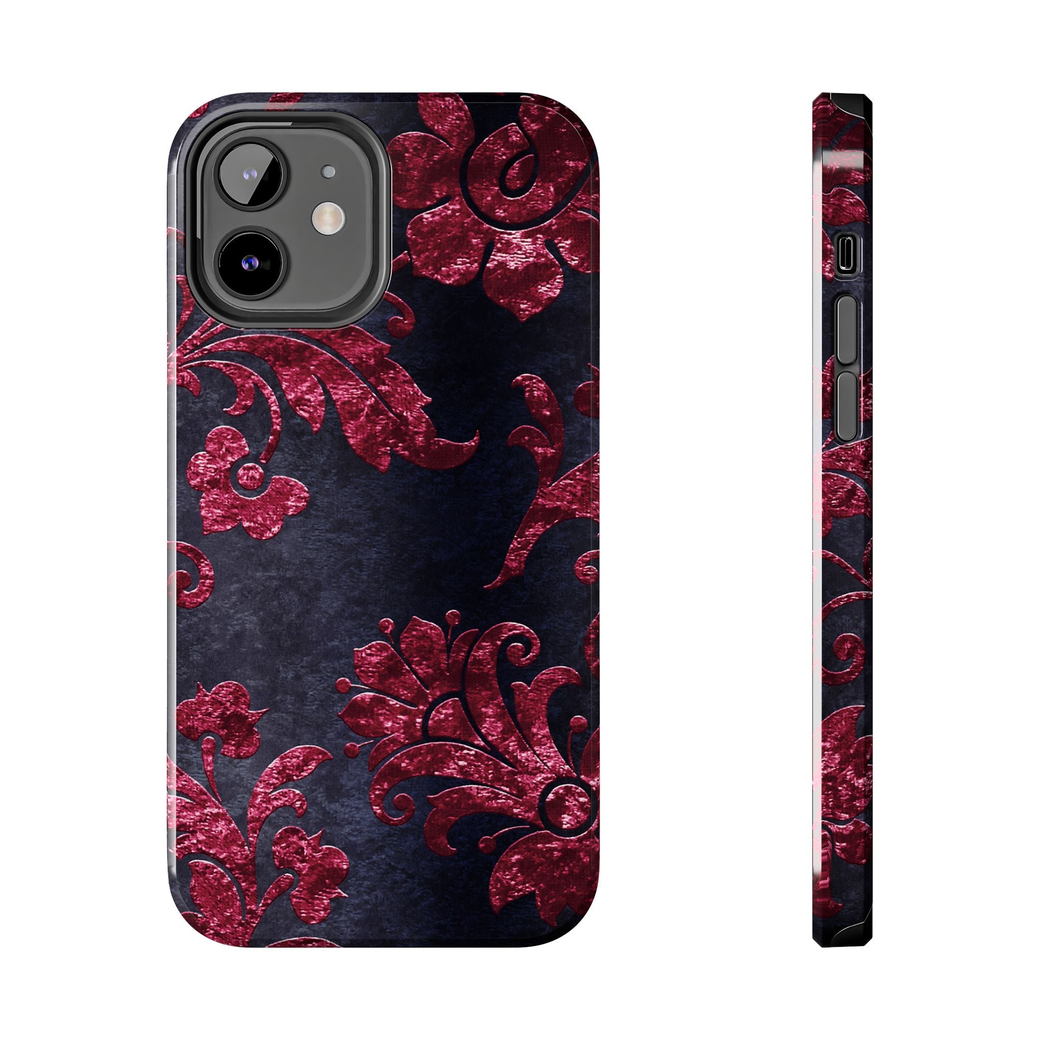 embossed-burgundy-velvet-tough-iphone-case-protective-iphone-cover-heavy-duty-iphone-case-rugged-phone-case-durable-smartphon