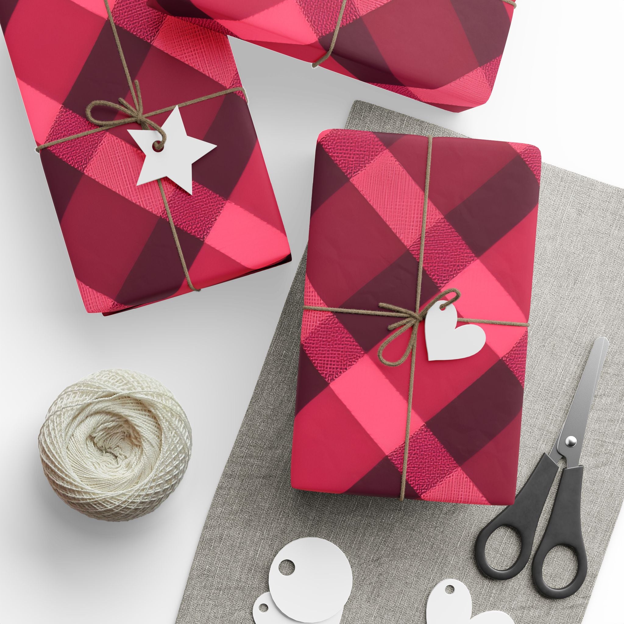 wrapping-papers-tartan-plaid-valentine-gift-wrap-pink-red-pattern-v-day-holiday-festive-decorative-paper-roll-crafting-suppli