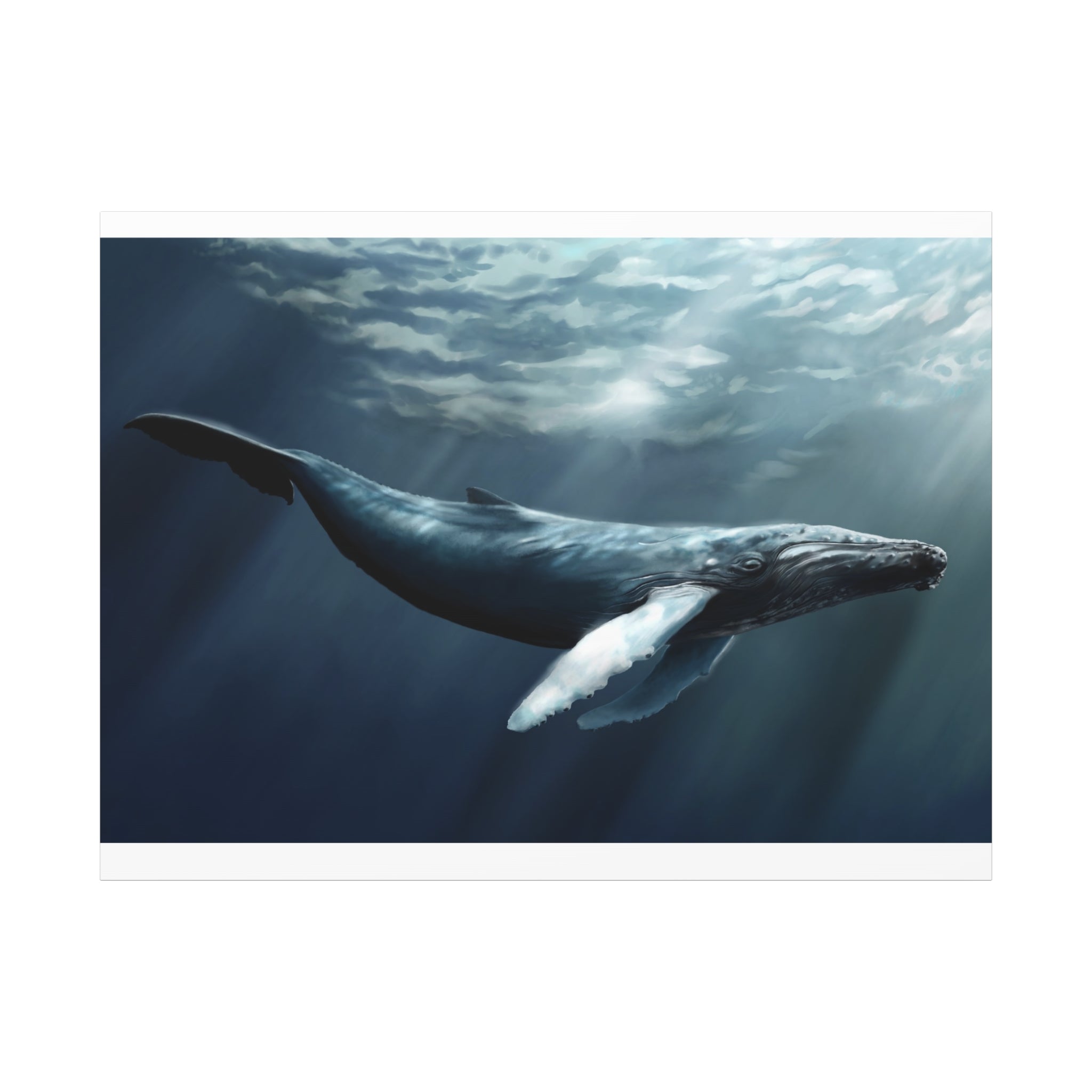 canvas-art-humpback-whale-wall-decor-matte-stretched-print-underwater-ocean-painting-nautical-home-decor-sea-life-artwork-wha
