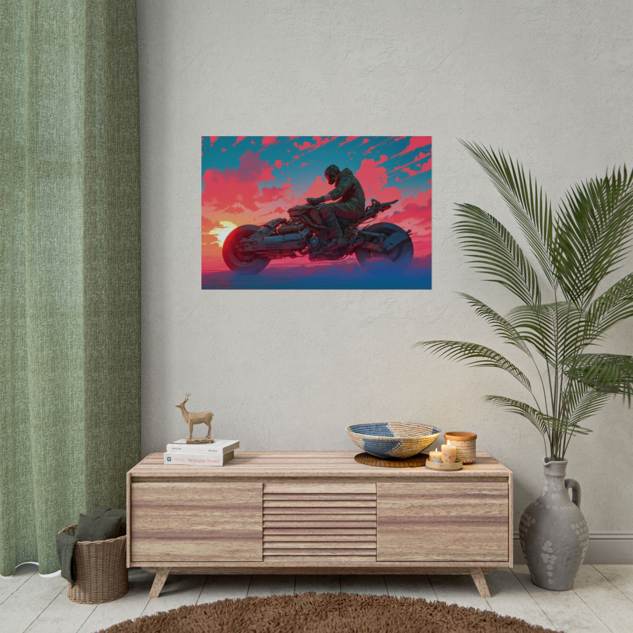 anime-poster-prints-anime-motorcycle-print-motorcycle-poster-sythawave-poster-home-decor-motorbike-artwork-cyberpunk-motorcyc