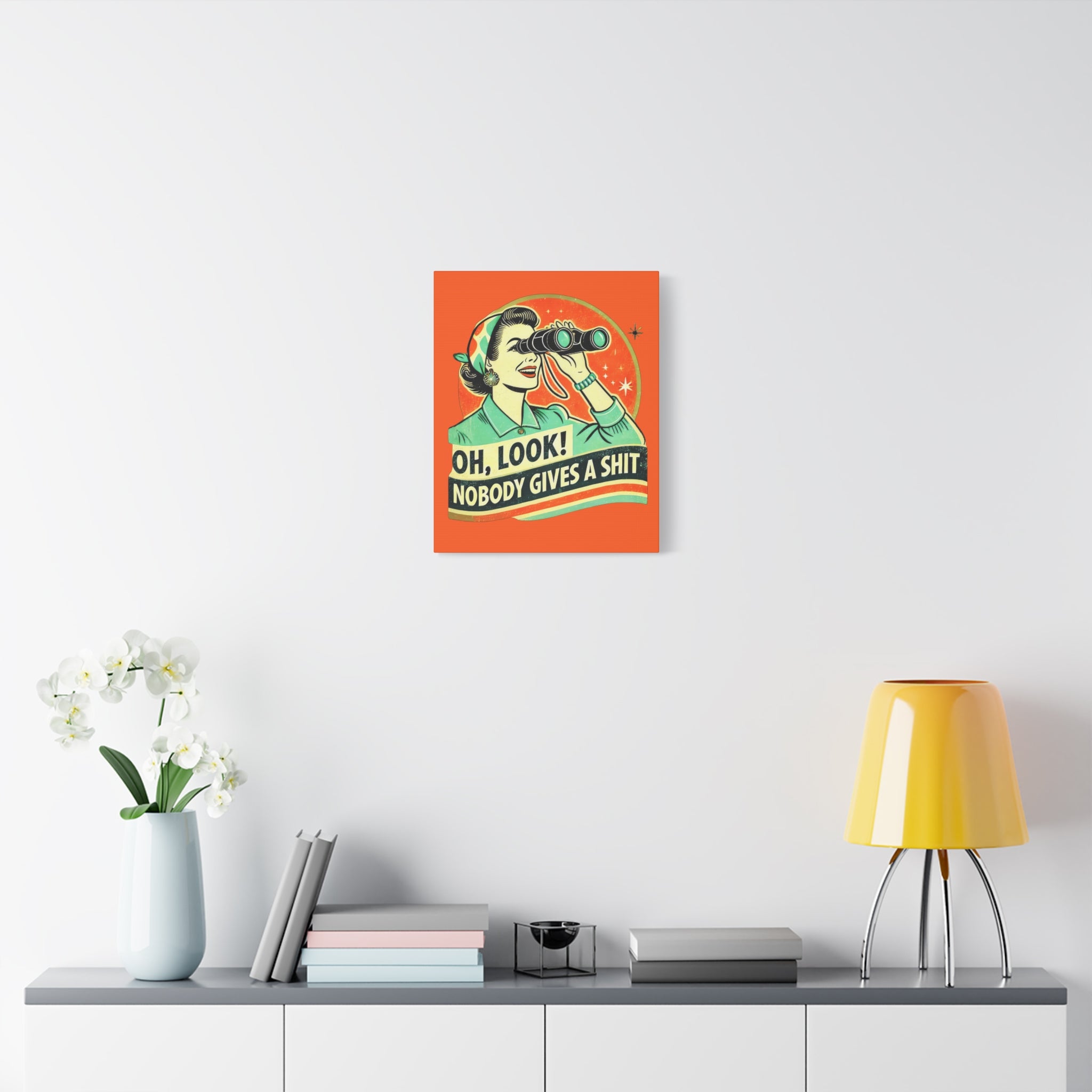 canvas-wall-art-funny-retro-woman-humorous-home-decor-matte-stretched-print-gift-for-her-vintage-style-poster-unique-wall