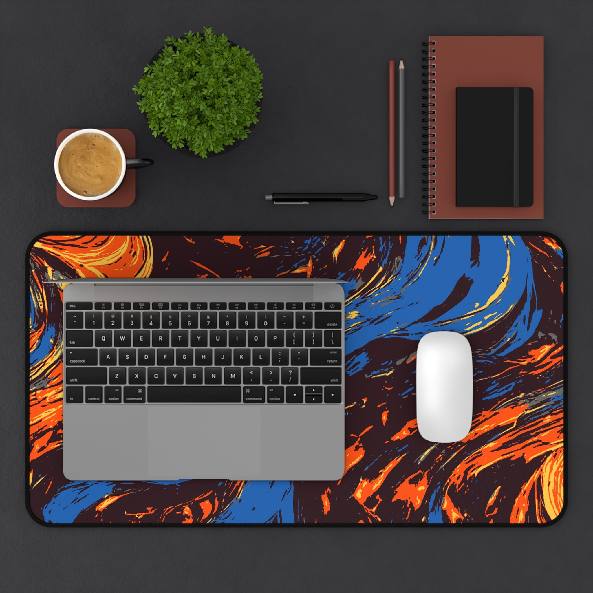 retro-wave-abstract-art-mouse-pad-vintage-colors-desk-mat-colorful-retro-desk-pad-modern-minimalist-mousepad-mixed-orange-blu