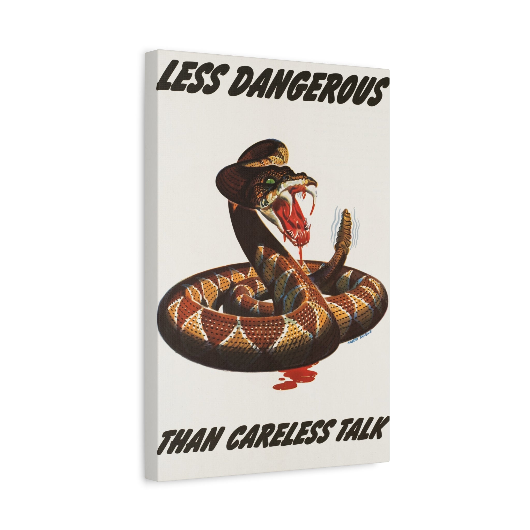 canvas-print-cobra-motivational-art-matte-finish-stretched-wall-art-less-dangerous-than-careless-talk-home-decor