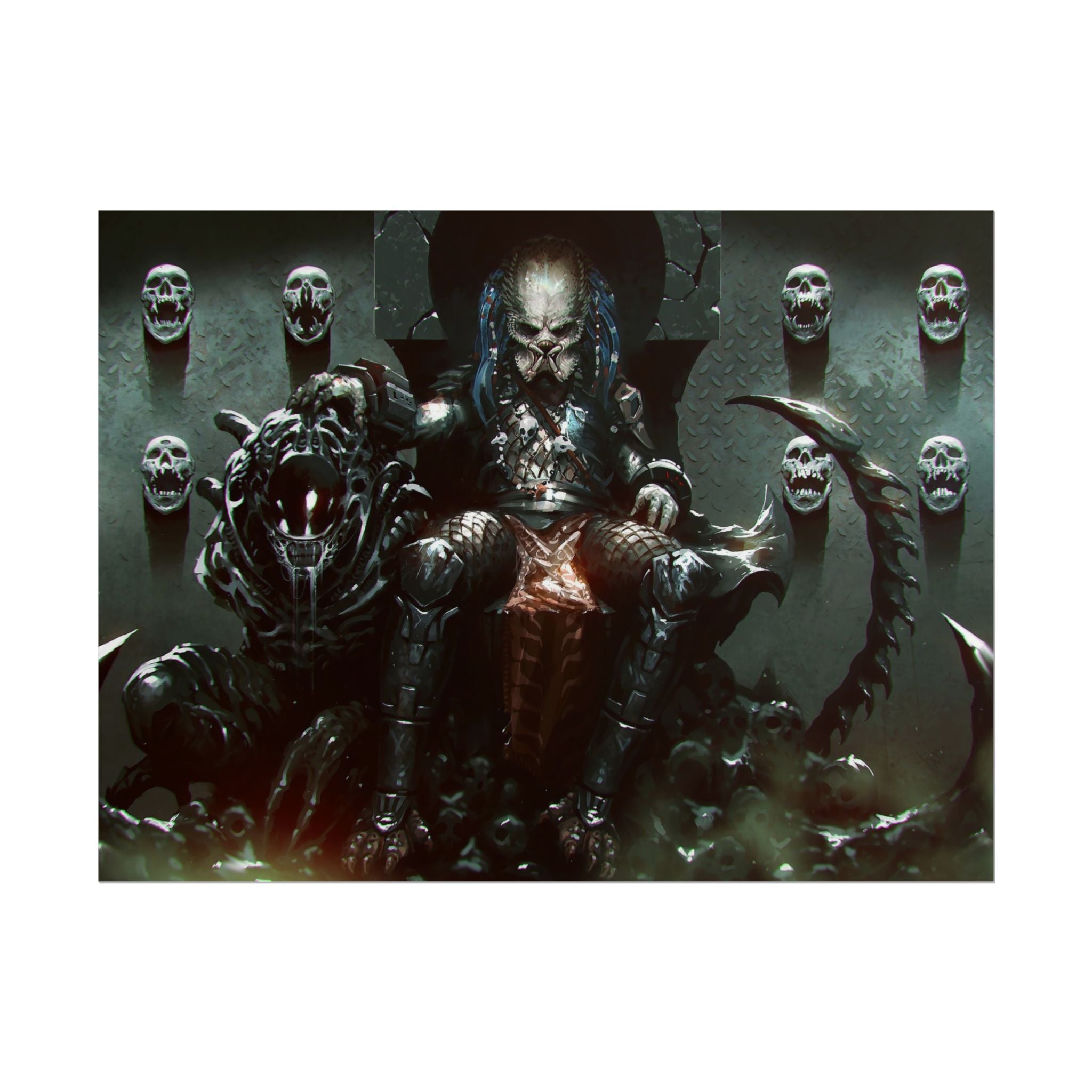 predator-alien-poster-art-xenomorph-movie-poster-print-alien-wall-art-sci-fi-home-decor-geek-wall-decor