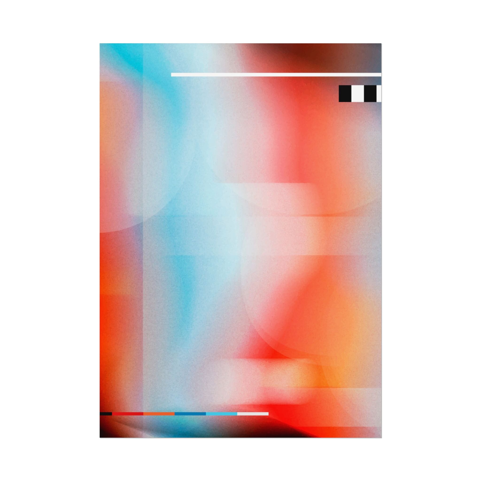 Poster Print, Abstract Orange Poster Art, Retro Colorful Home Decor, Poster Wall Art, Poster Gift, Living Room Decor, Unique Gift Idea