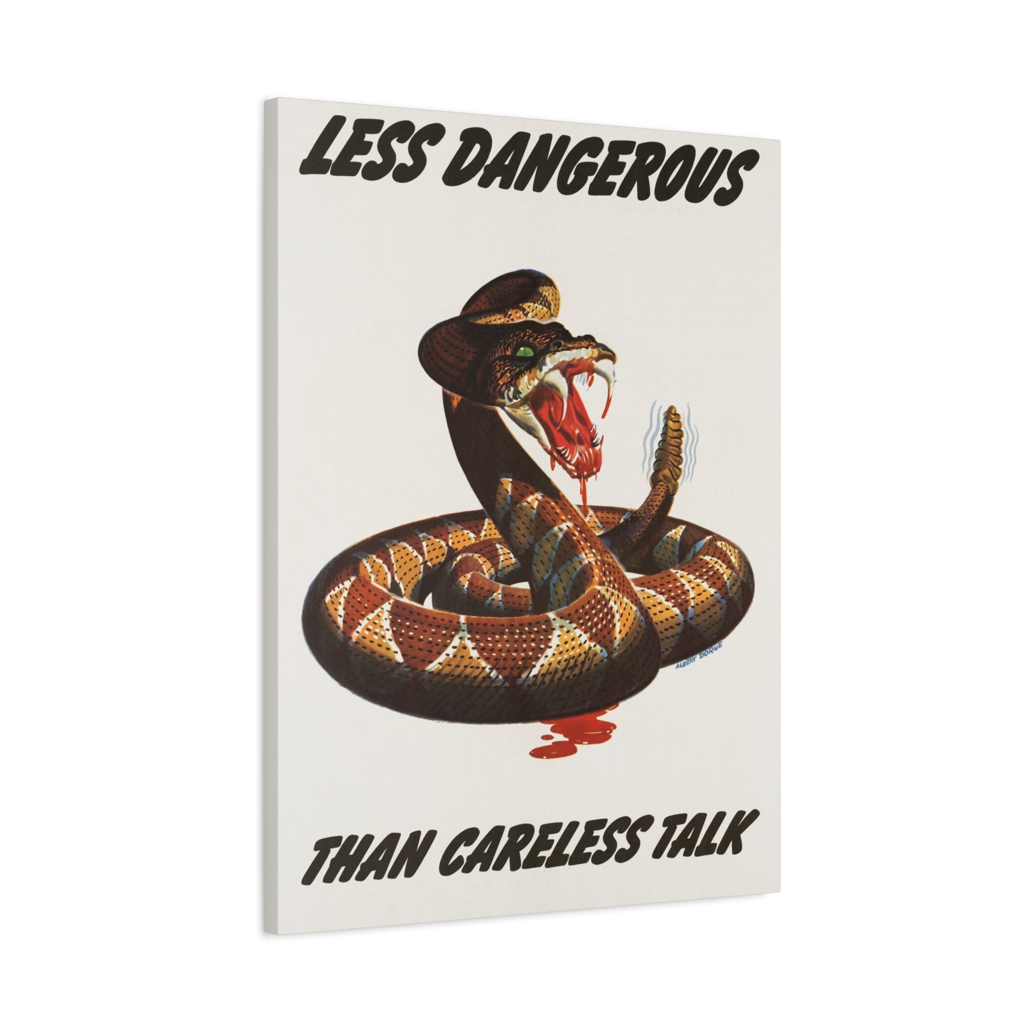 canvas-print-cobra-motivational-art-matte-finish-stretched-wall-art-less-dangerous-than-careless-talk-home-decor