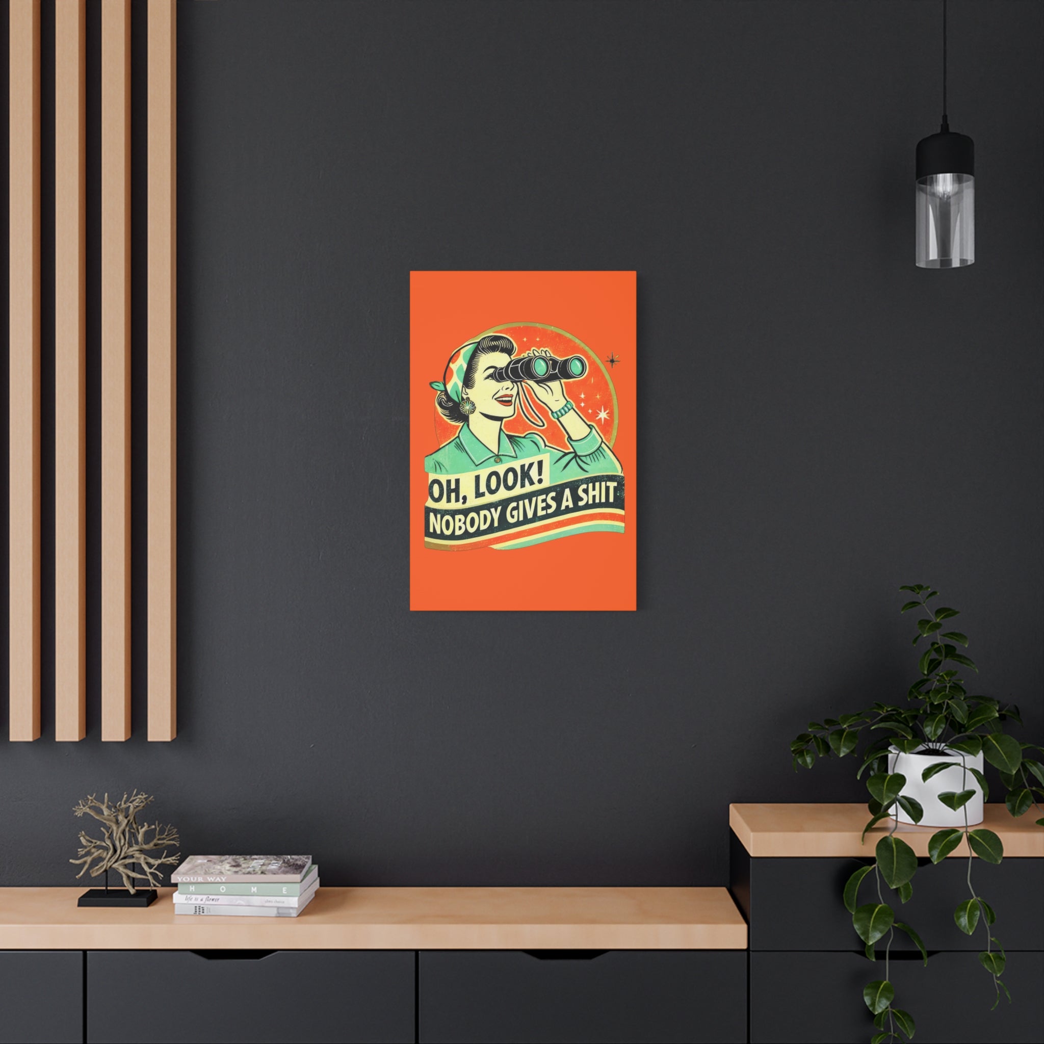 canvas-wall-art-funny-retro-woman-humorous-home-decor-matte-stretched-print-gift-for-her-vintage-style-poster-unique-wall