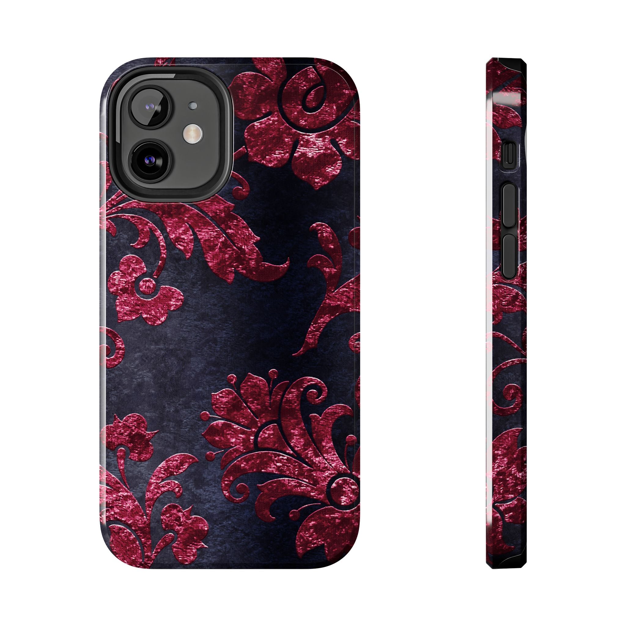 embossed-burgundy-velvet-tough-iphone-case-protective-iphone-cover-heavy-duty-iphone-case-rugged-phone-case-durable-smartphon