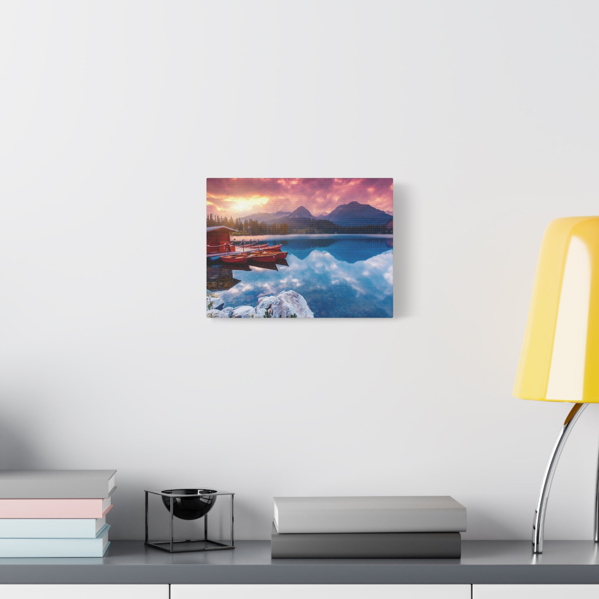 canvas-print-nature-sunrise-wall-art-lake-mountain-scenery-decor-stretched-matte-canvas-mountain-decor-home-decor-nature-wall