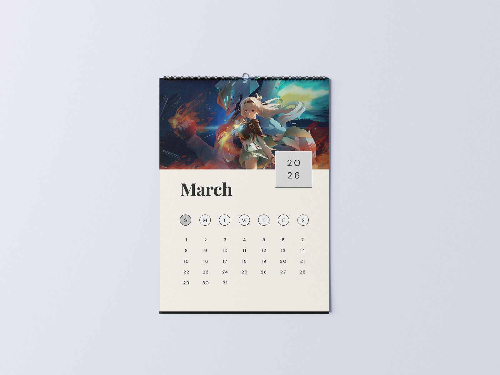 Honkai Star Rail Wall Calendar, Gaming Wall Calendar, 2026 Calendar
