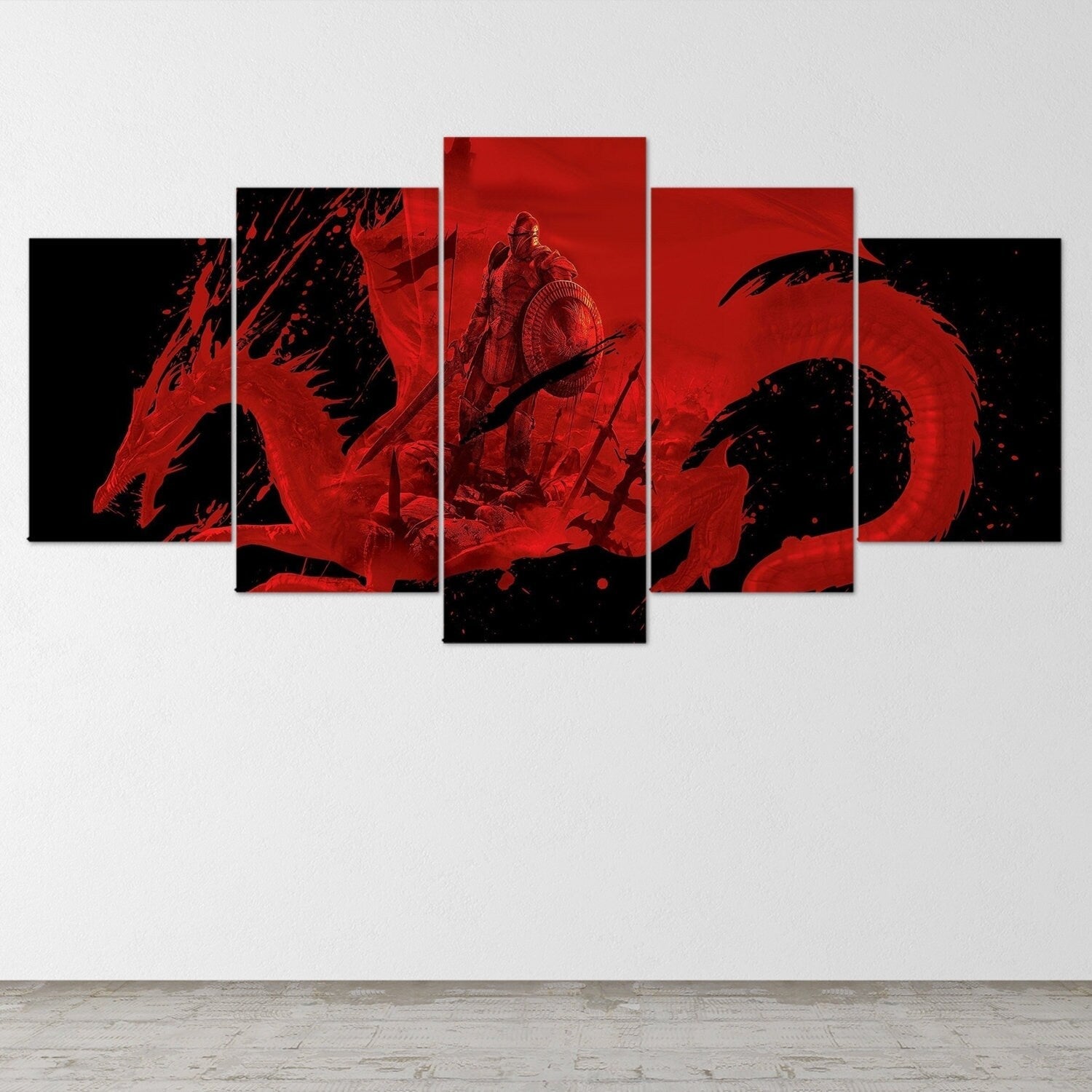 dragon-age-inquisitions-5-piece-canvas-wall-art-dragon-age-origins-dragon-age-wall-art-dragon-age-poster-dragon-age-2-5-panel
