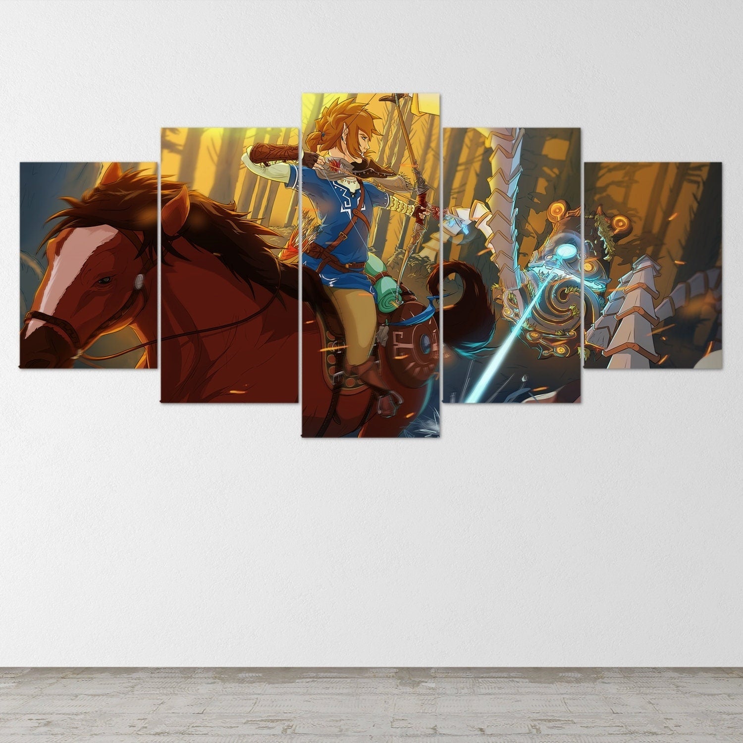 the-legend-of-zelda-5-piece-canvas-wall-art-extra-large-wall-art-the-legend-of-zelda-poster-the-legend-of-zelda-5-piece-5-pan