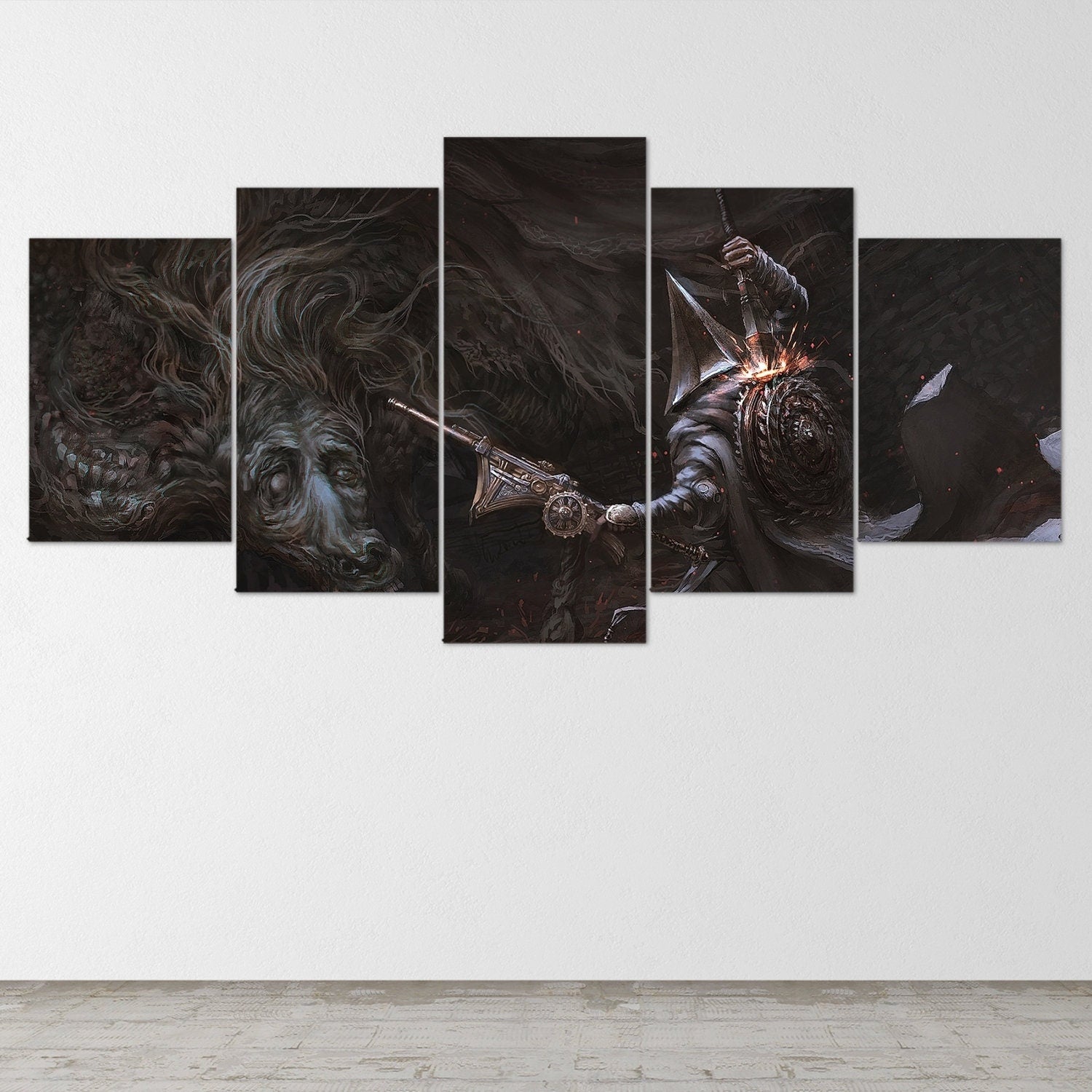 bloodborne-ludwig-the-accursed-5-piece-canvas-wall-art-bloodborne-wall-art-bloodborne-poster-bloodborne-canvas-bloodborne-5-p