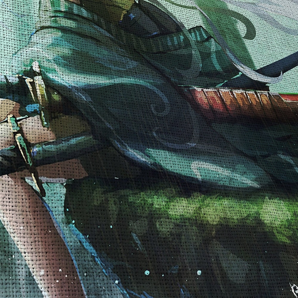 anime-samurai-girl-katana-5-piece-canvas-wall-art-samurai-art-canvas-art-extra-large-wall-art-anime-girl-poster-5-piece-5-pan