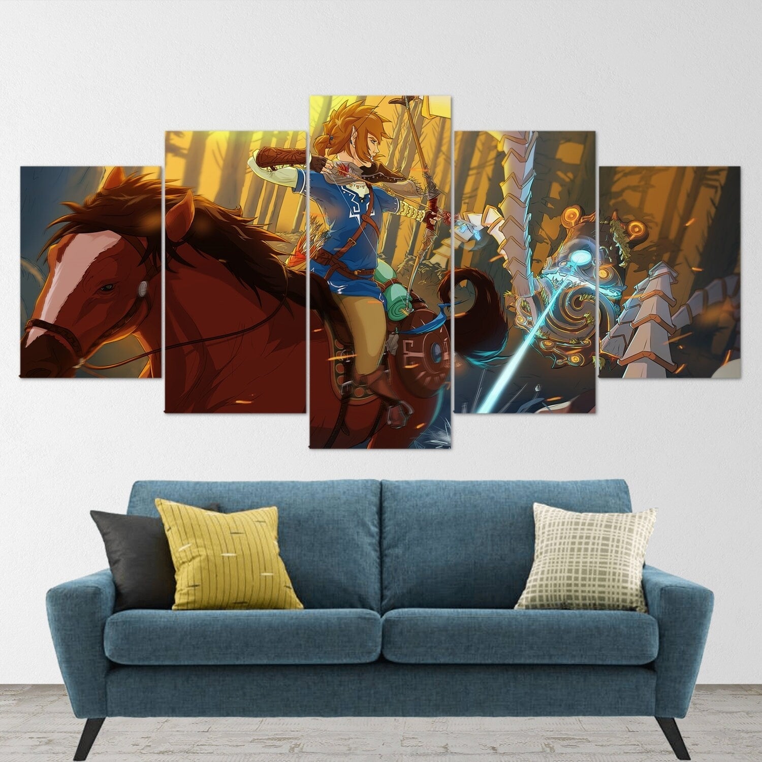 the-legend-of-zelda-5-piece-canvas-wall-art-extra-large-wall-art-the-legend-of-zelda-poster-the-legend-of-zelda-5-piece-5-pan
