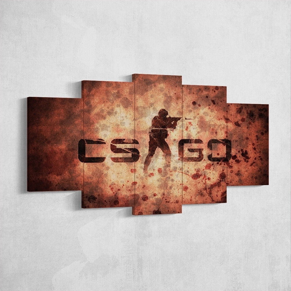 csgo-logo-5-piece-canvas-wall-art-counter-strike-global-offensive-wall-art-csgo-poster-csgocanvas-csgo-5-panel-gift