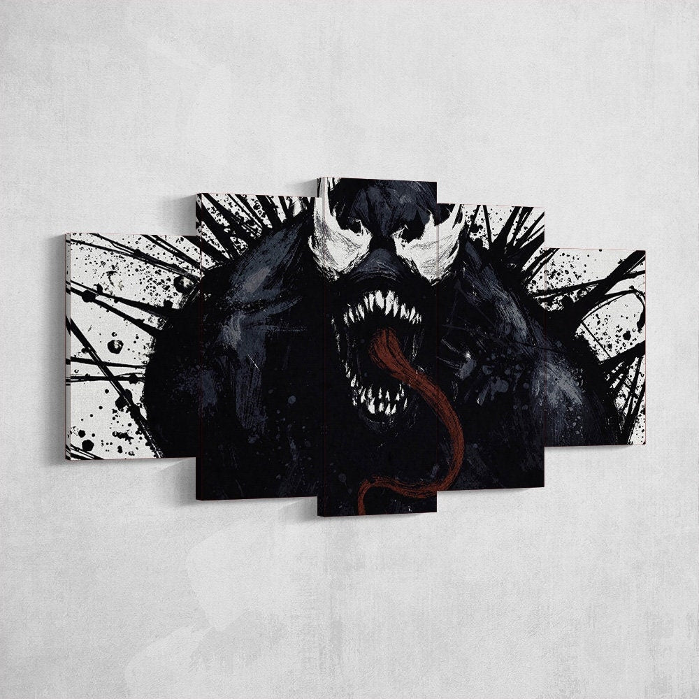 venom-5-piece-wall-art-venom-poster-venom-movie-venom-wall-art-venom-printable-venom-art-venom-wall-decor-venom-gift-venom-5-